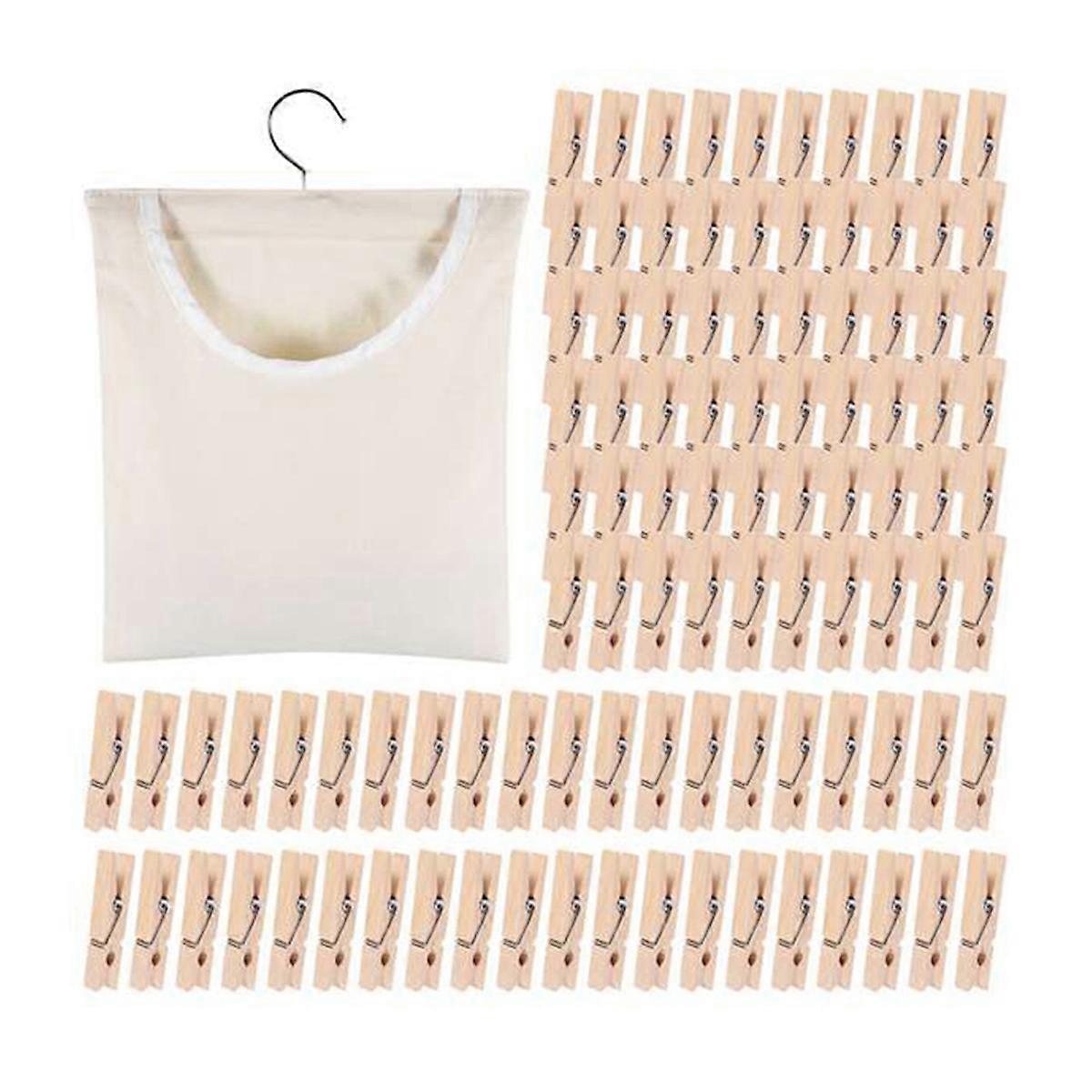 Clothespin Bag, Semi-Closed Canvas Clothespin Storage Hanger Bag, Hanging Storage Organizer Laundr