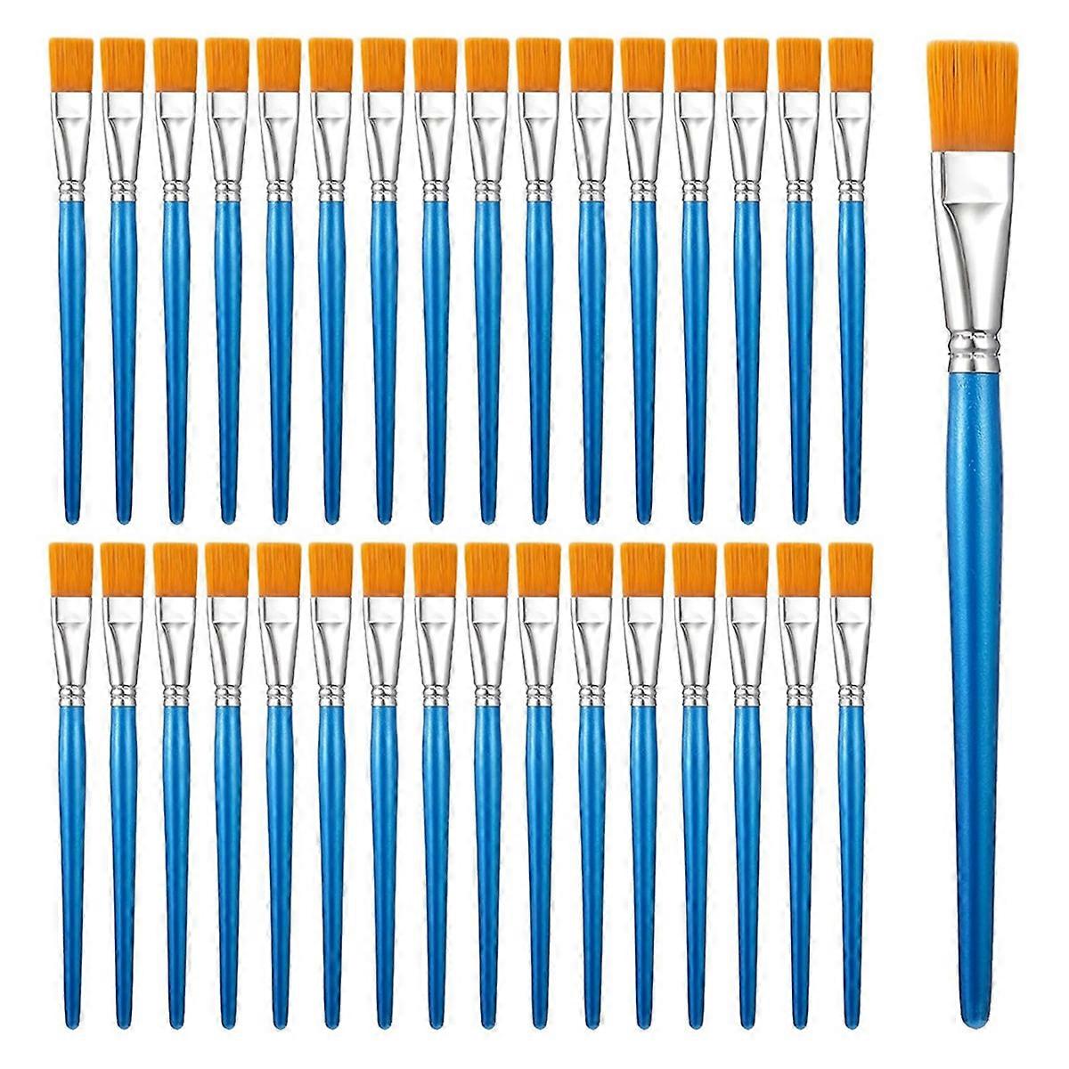 32 Pcs 1 Inch Flat Paint Brushes for Acrylic Painting Watercolor Large Acrylic Paint Brush Artist P