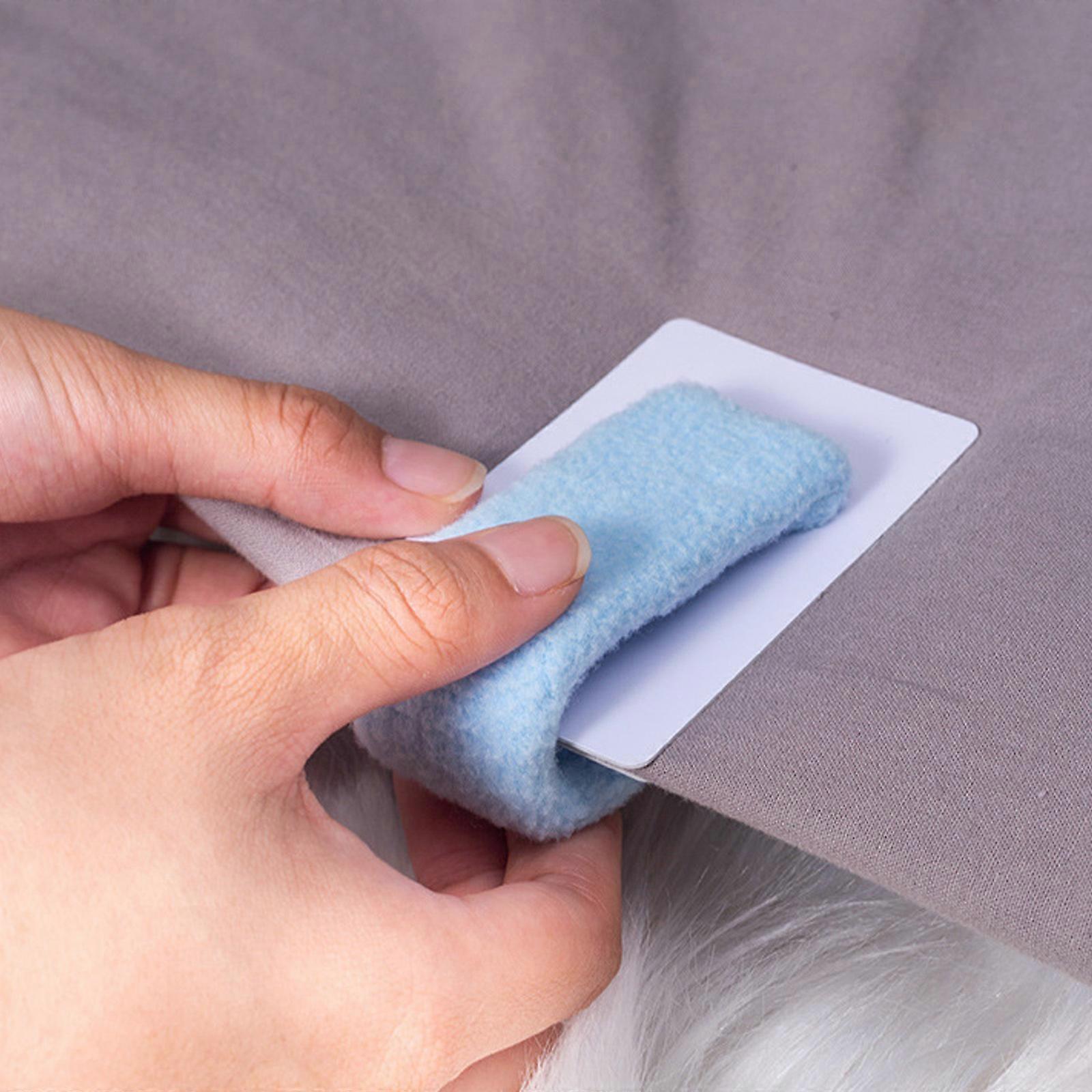 10 Pieces Antislip Comforter Fixers for All Family Members Reusable Designs Plush Quilt Cover Holders Fixers Duvet Clips White