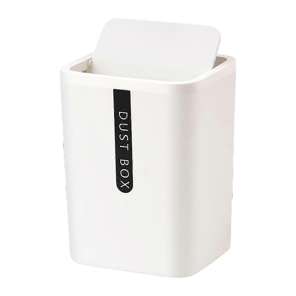 Countertop Garbage Basket Trashbox Home Office Supplies Sundries Barrel Box Desk Table Decoration Mini Desktop Trash Can White
