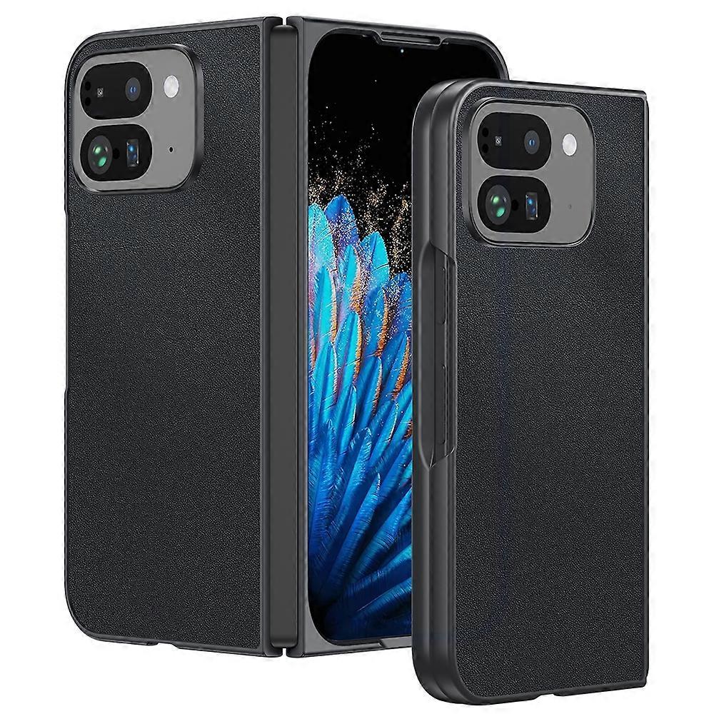 Ultra-thin Plain Skin Leather Phone Case For Google Pixel 9 Pro Fold