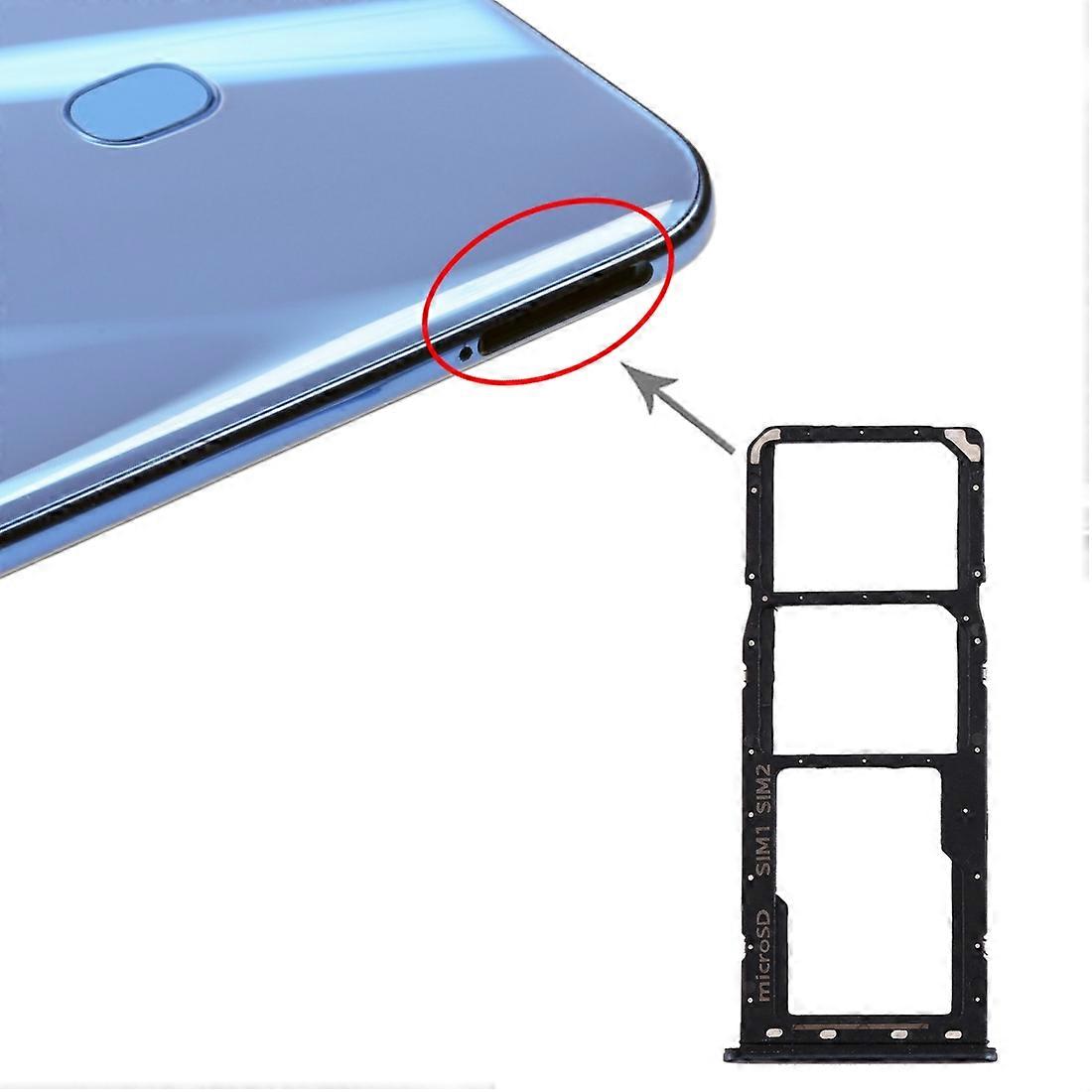 Für Galaxy A20 A30 A50 SIM-Kartenfach + SIM-Kartenfach + Micro-SD-Kartenfach