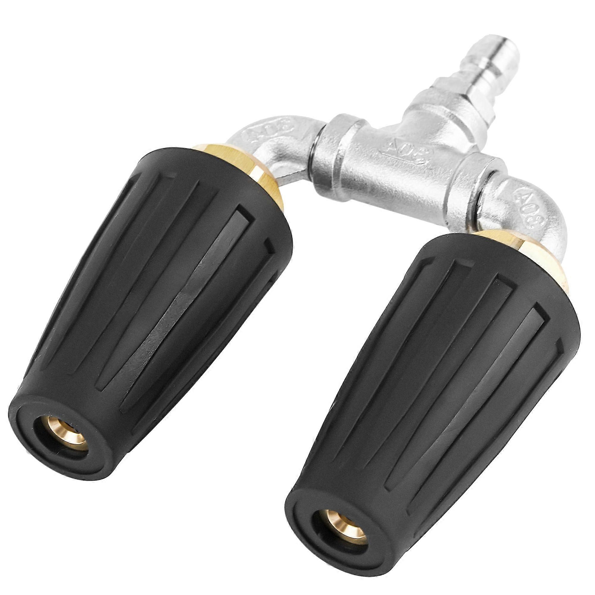 Turbo Nozzle Pressure Washer Dual Twin Power Washing Rotating 1/4 Inch