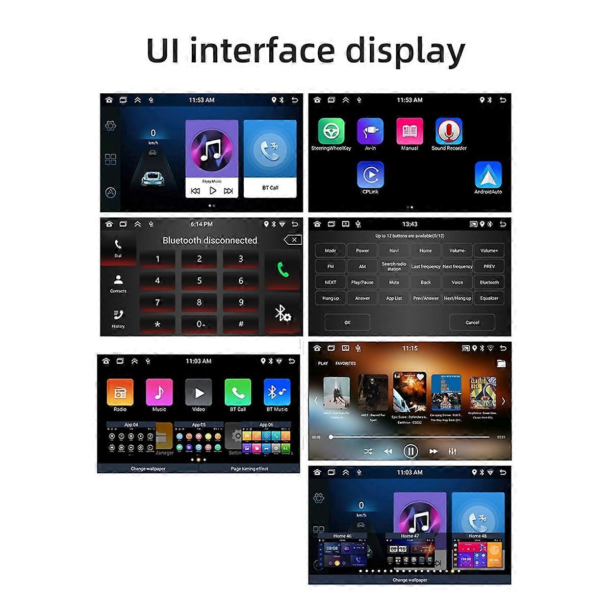 Car 2+64G MP5 Player Bluetooth Portable Screen Navigation Display Wireless Carplay Android Auto for 500L 2013-2019