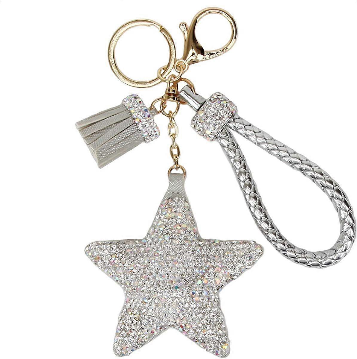 Krystall Dusk Stjerne Perle Shell Nøkkelring Anheng Dekorasjon