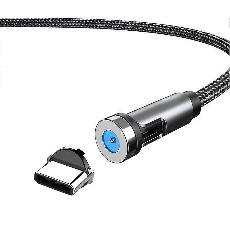 CC56 USB zu Typ-C / USB-C Magnetische Schnittstelle Staubstecker Rotierendes Datenladekabel, Cbale Länge: 2m 2m Typ-C Kopf