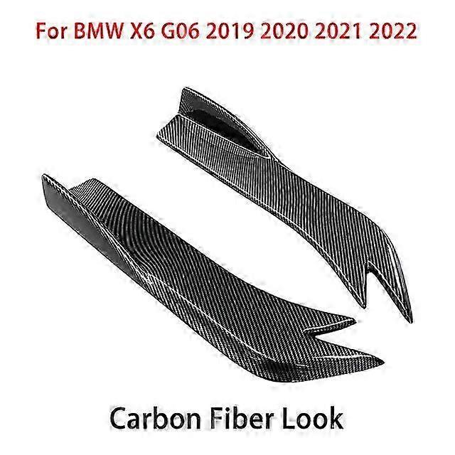 Car Rear Bumper Splitters Aprons Trunk Lip Spoiler Canard Wing Diffuser Wrap Angle Protector Carbon For BMW X6 G06 2019-2022
