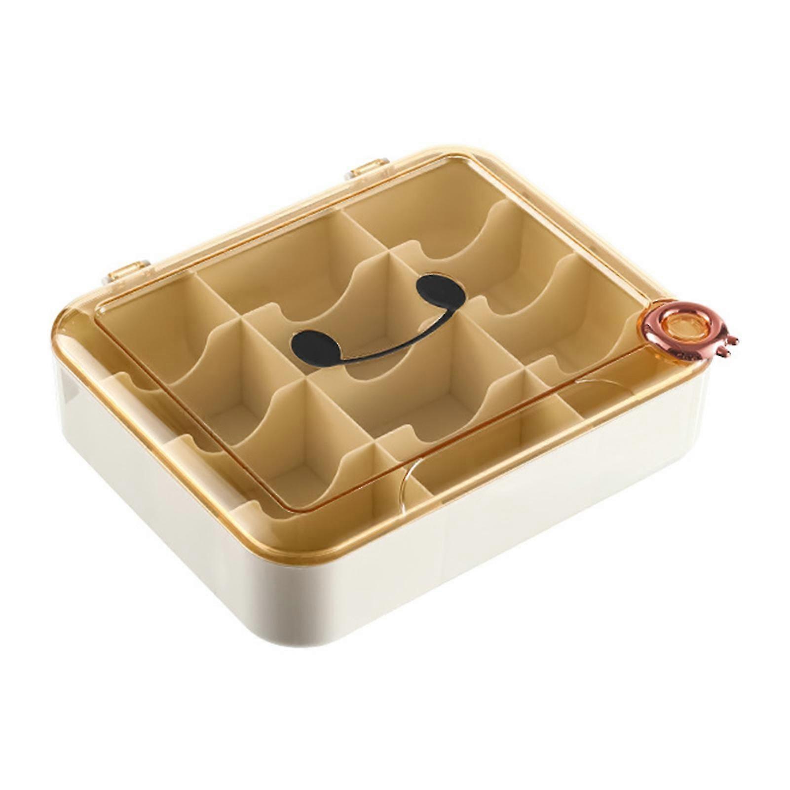 Cartoon Sock Storage Box with Lid Multipurpose Underwear Compartment Organizer