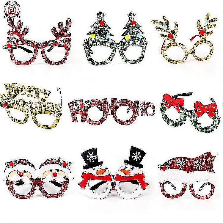 大人と子供のための2023年のクリスマス装飾メガネクリスマスギフト、ホリデー用品、パーティークリエイティブメガネフレーム