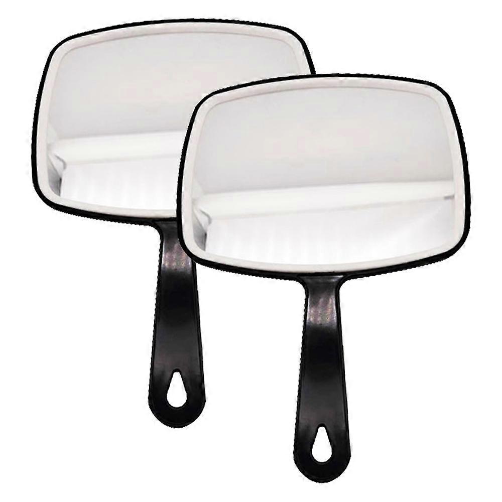 2pcs Miroir à main Miroir portatif Grands miroirs