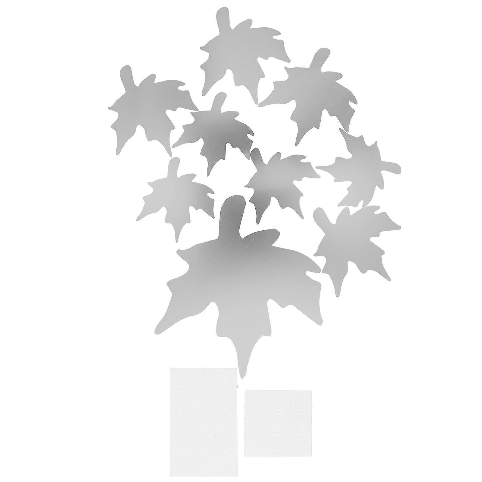 DIY Wall Stickers Maple Leaf Shape PVC Decals 3‑Dimensional Home Wall Decoration