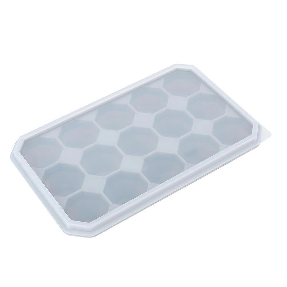 15 Grids DIY Silicone Ice Tray with Lid for Pudding, Chocolate Mould, Baking and Freezing, BPA-Free Material