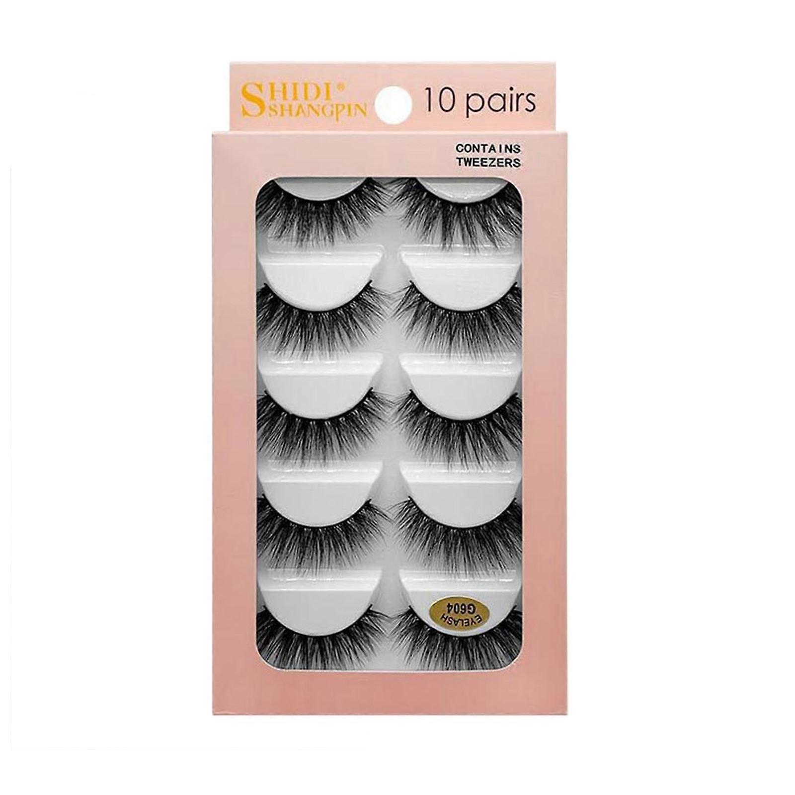 10 Pair False Eye Lashes Wispy Extension Eyelashes Set False Eyelashes Thick Eyelashes