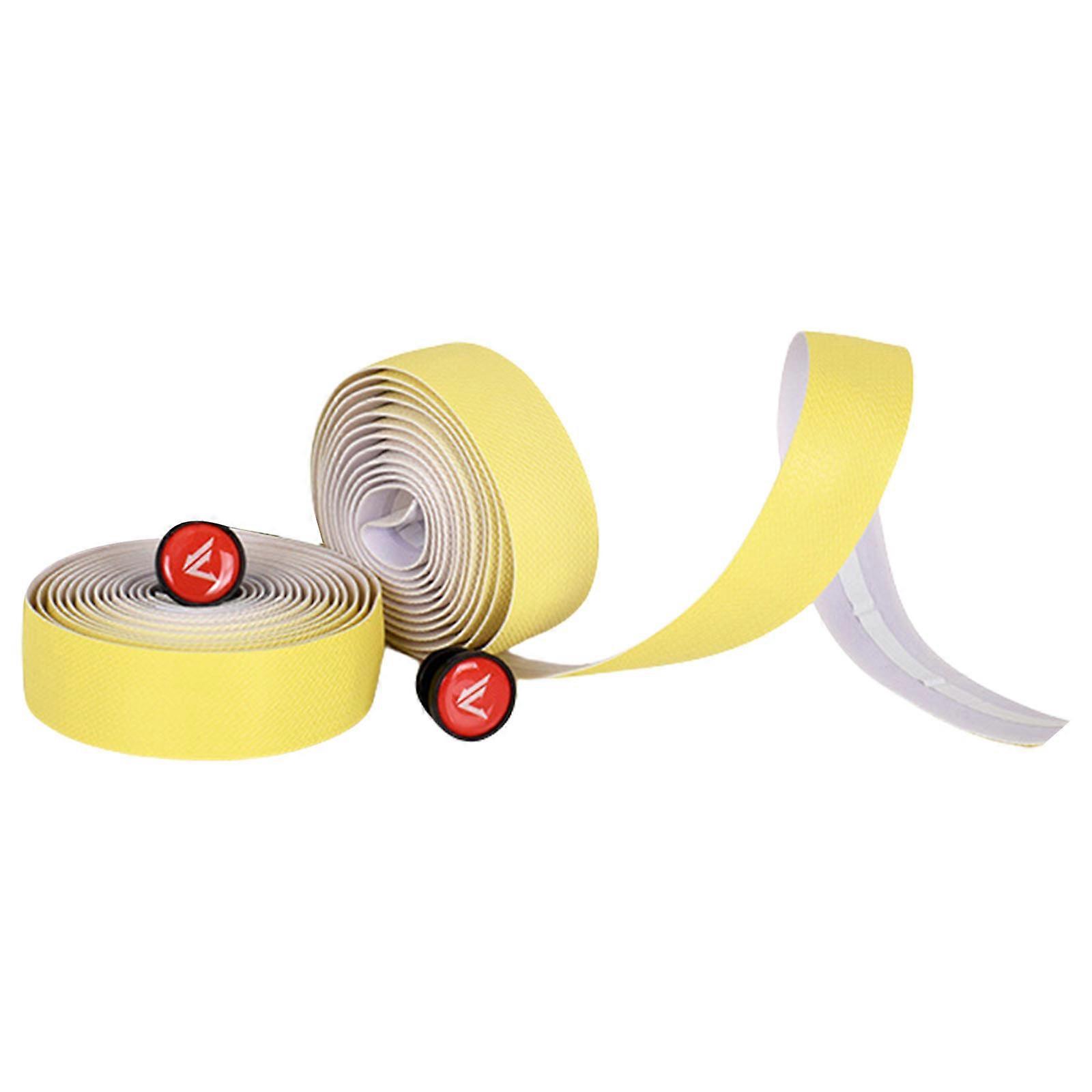 High Durability Bike Handlebars Wrap Easyly Install Bicycles Handlebars Tape for Various Cyclists White yellow