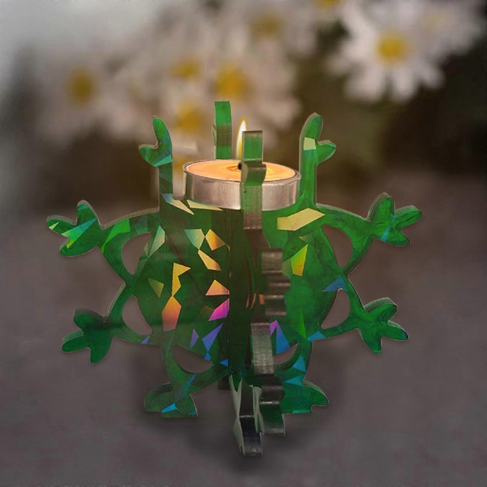 Resin  Candle Holders Casting Molds Reusable Mold for Crafting Snowflake Candle Holders Flexible Candlesticks Mould