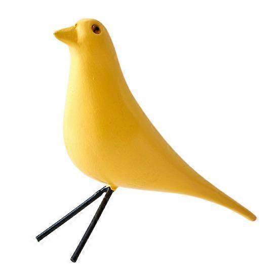 Wooden Colorful Bird Figurine Hand-painted Bird Statue Simulated Animal Sculpture Home Office Desktop Decoration Ornament