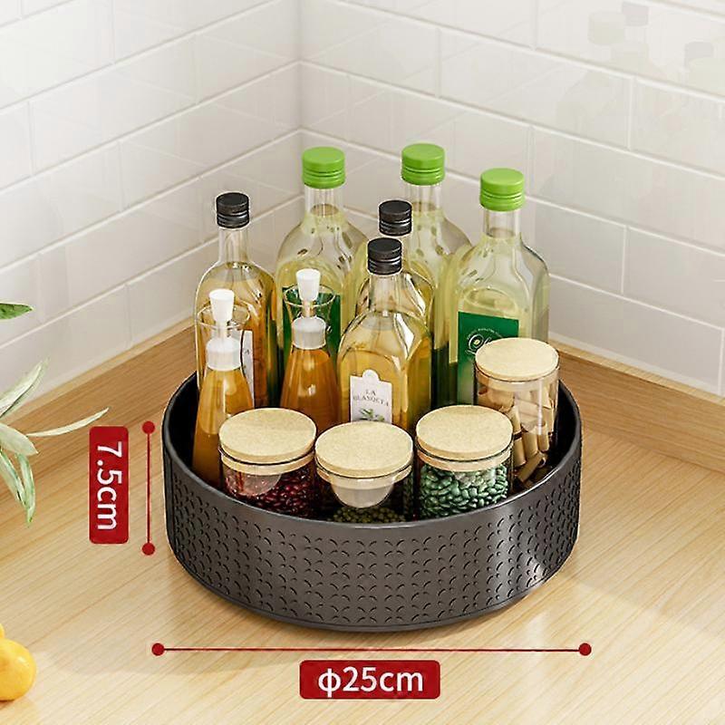 Kitchen Rack 360-Degree Rotating Seasoning Rack Desktop Multi-Layer Seasoning Storage Tray Multi-Function Table Turntable