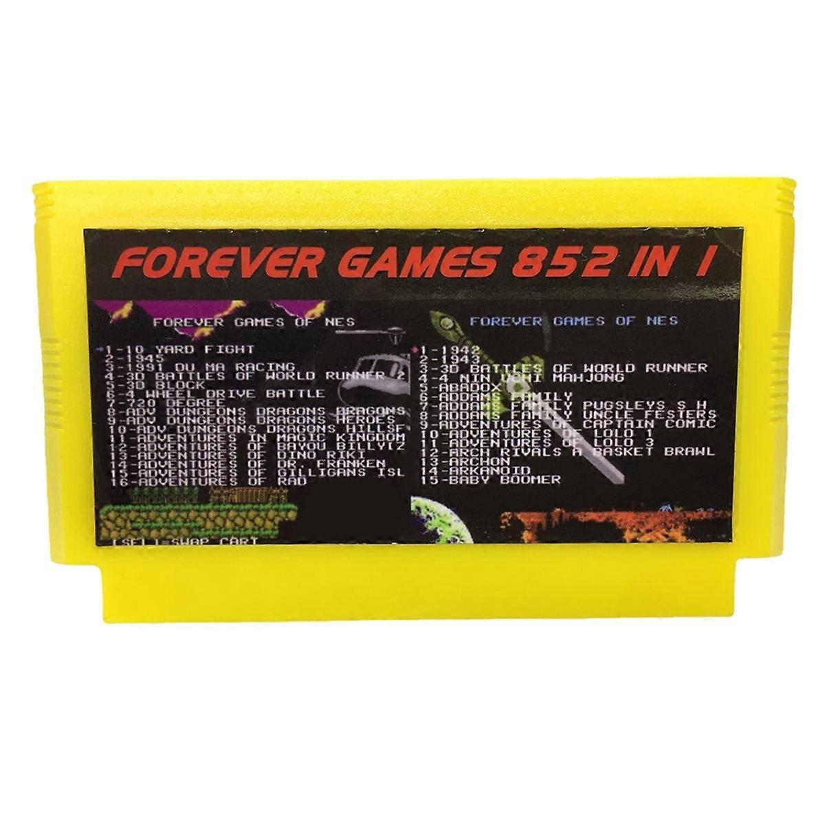 852 in 1 Game For FC Adapter For SFC/SNES Yellow