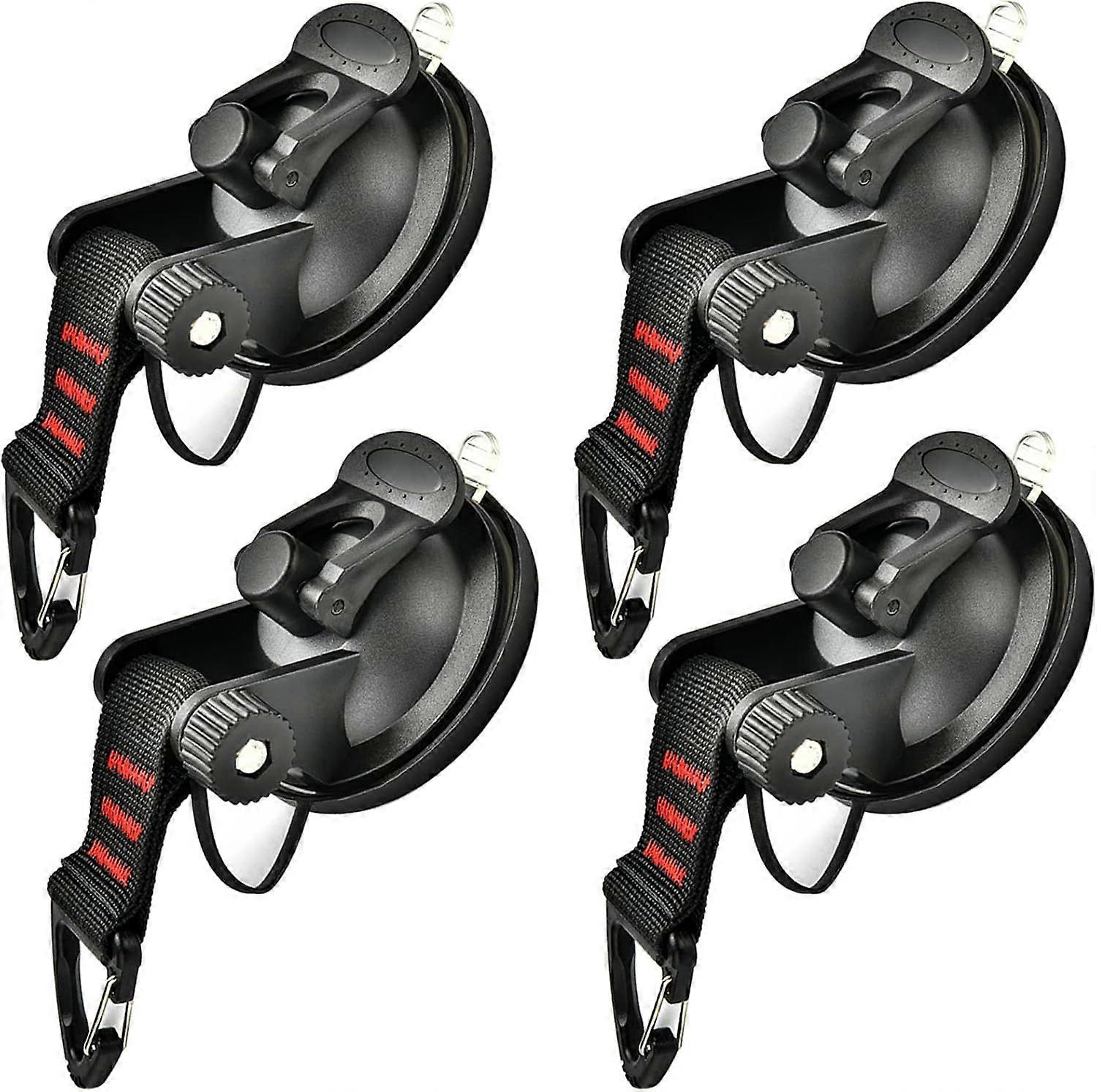 Suction Cup Camping Set - 4 Pieces Suction Cup Hooks Super Strong Suction Cup Hooks Multi-Function Suction Cup Camping for Cars, Awnings, RVs, Worksho