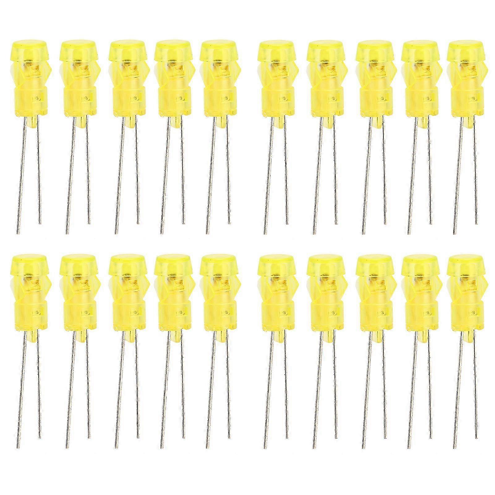 20pcs 3mm DIY LED Diode Portable Light Emitting Diodes for Science Project ExperimentYellow Light