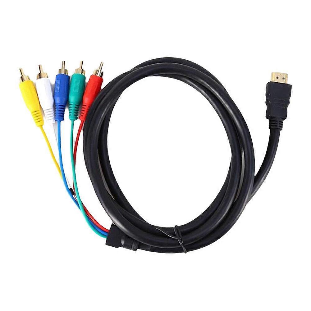 HDMI-compatible Male to 5-RCA RGB Audio Video AV Component Convert Cable