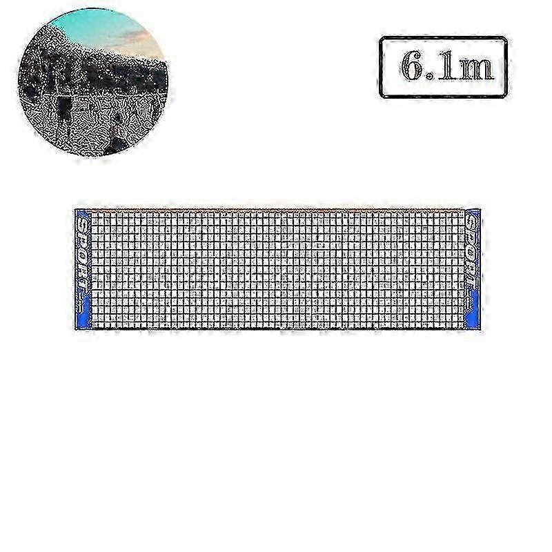 Portable Foldable Tennis Net For Kids And Adults Short Tennis Net,6.1mwithout Stand(1 Pcs, Black)