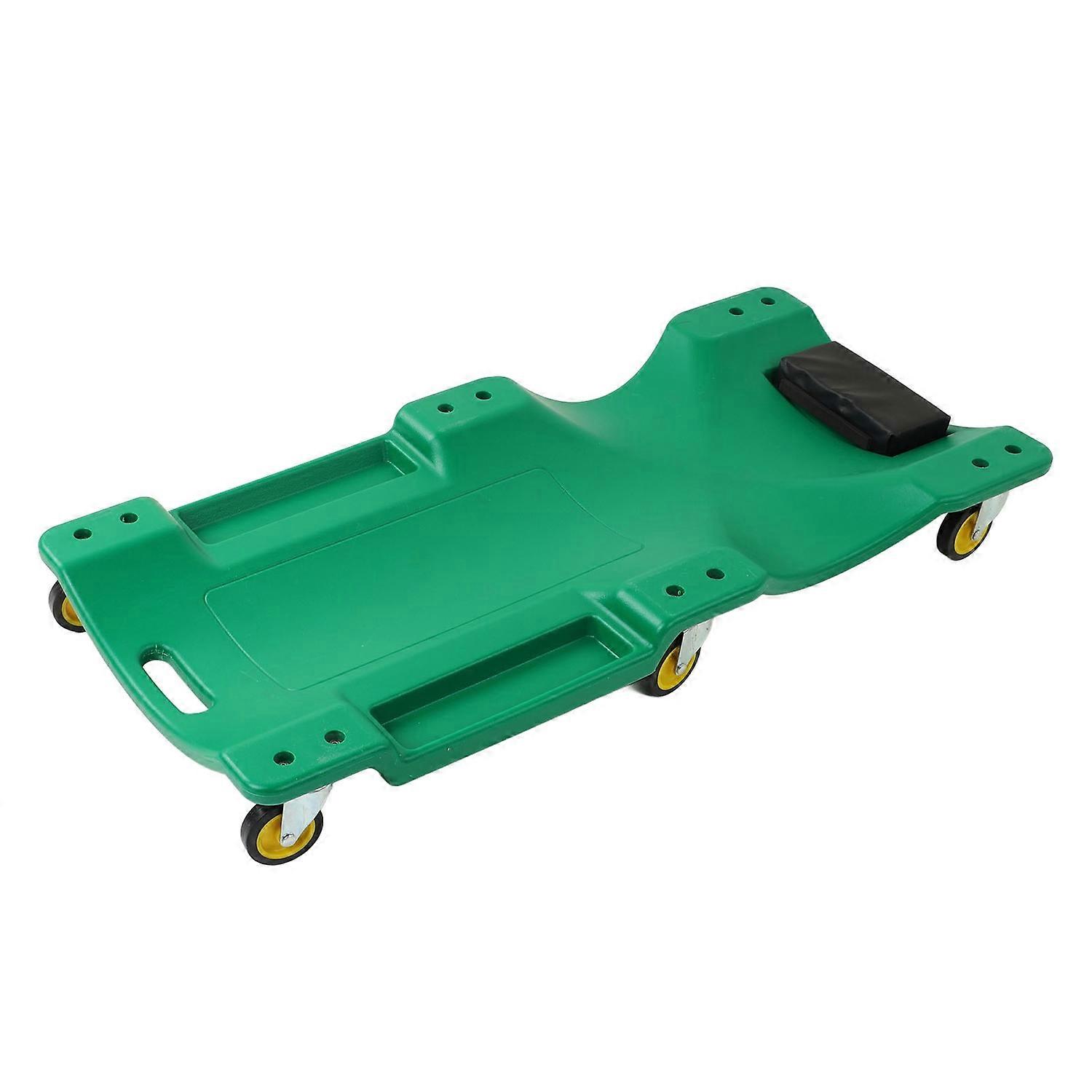 40in Rolling Mechanic Cart Auto Repair Lie Board with LED Light 360 Degree Swivel Casters Sponge Hea
