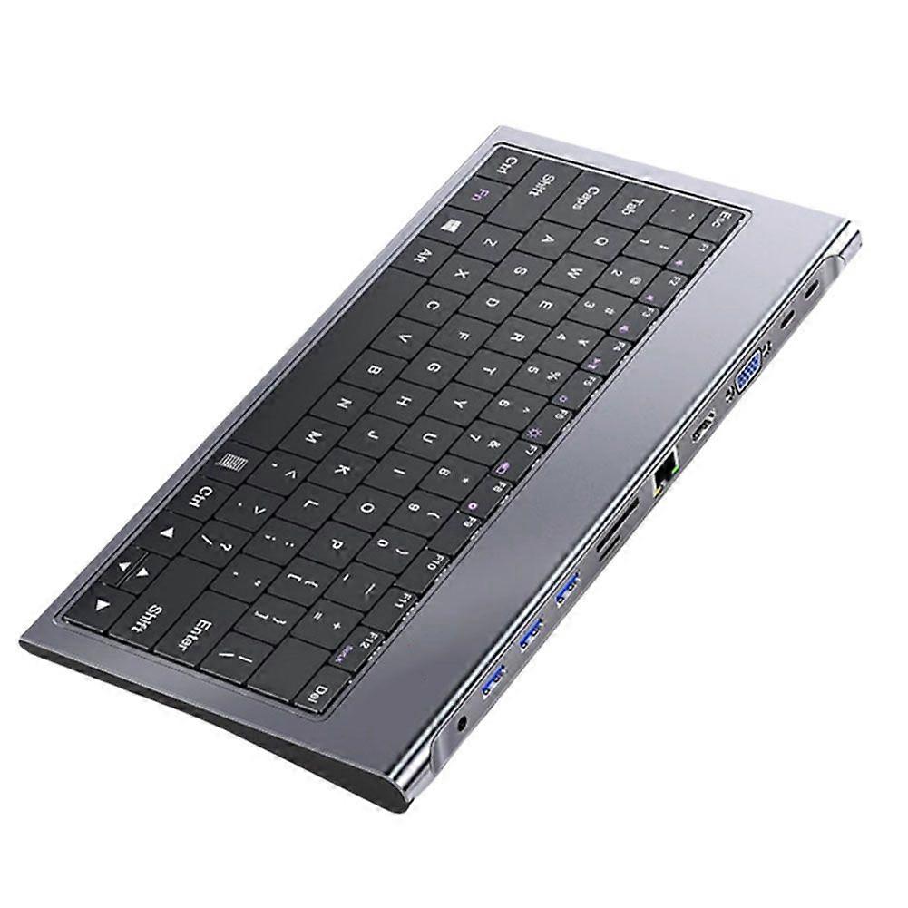 11 in 1 Keyboard Usb C Docking Station with 100W PD, for Laptop