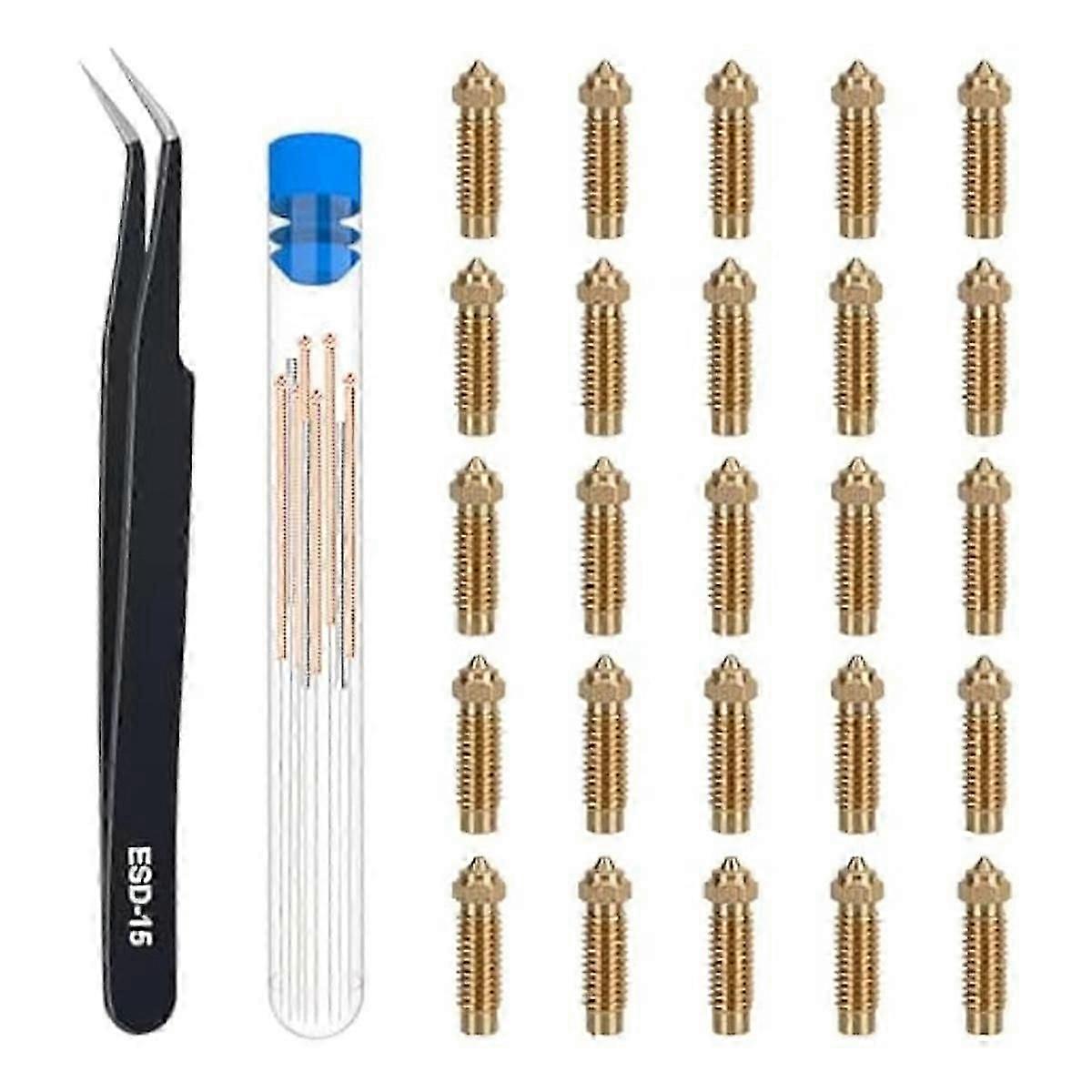Brass Nozzles for Neptune 4Plus/4Max, 0.2mm/0.4,mm/0.6mm/0.8mm/1.0mm Extruder Hotend Nozzles Kit 3D Printer Accessories JP