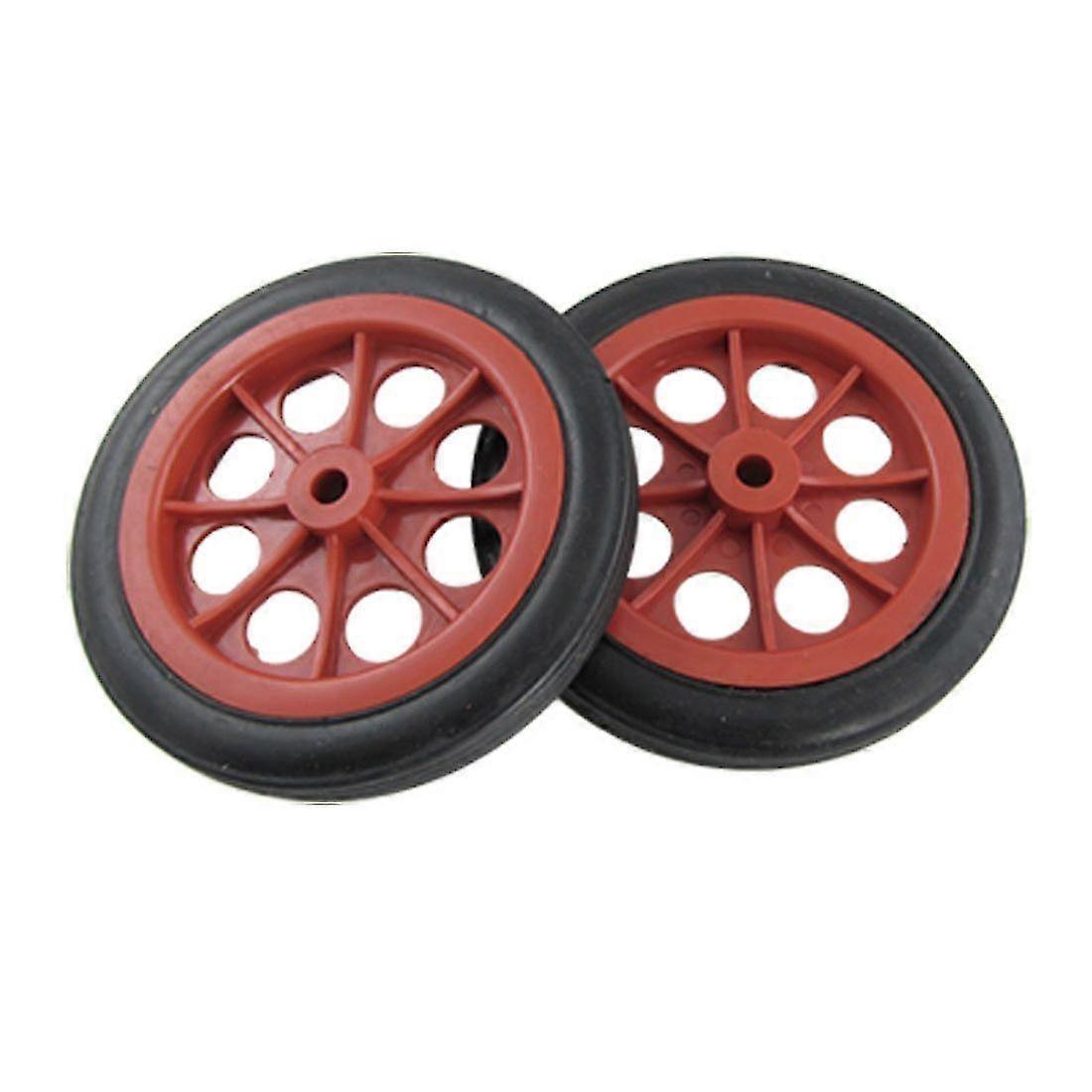 Red and Black Shopping Baskets with 4.4" Wheels 2 Pack Replaceable