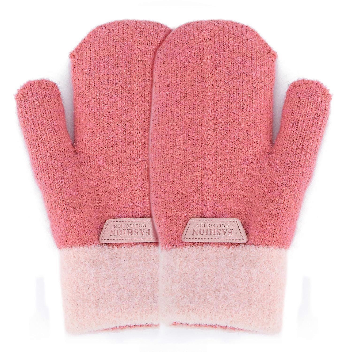 Thick Warm Winter Gloves for Kids Ages 4-7, Insulated, Waterproof, Soft Knit Material, Available in Multiple Colors