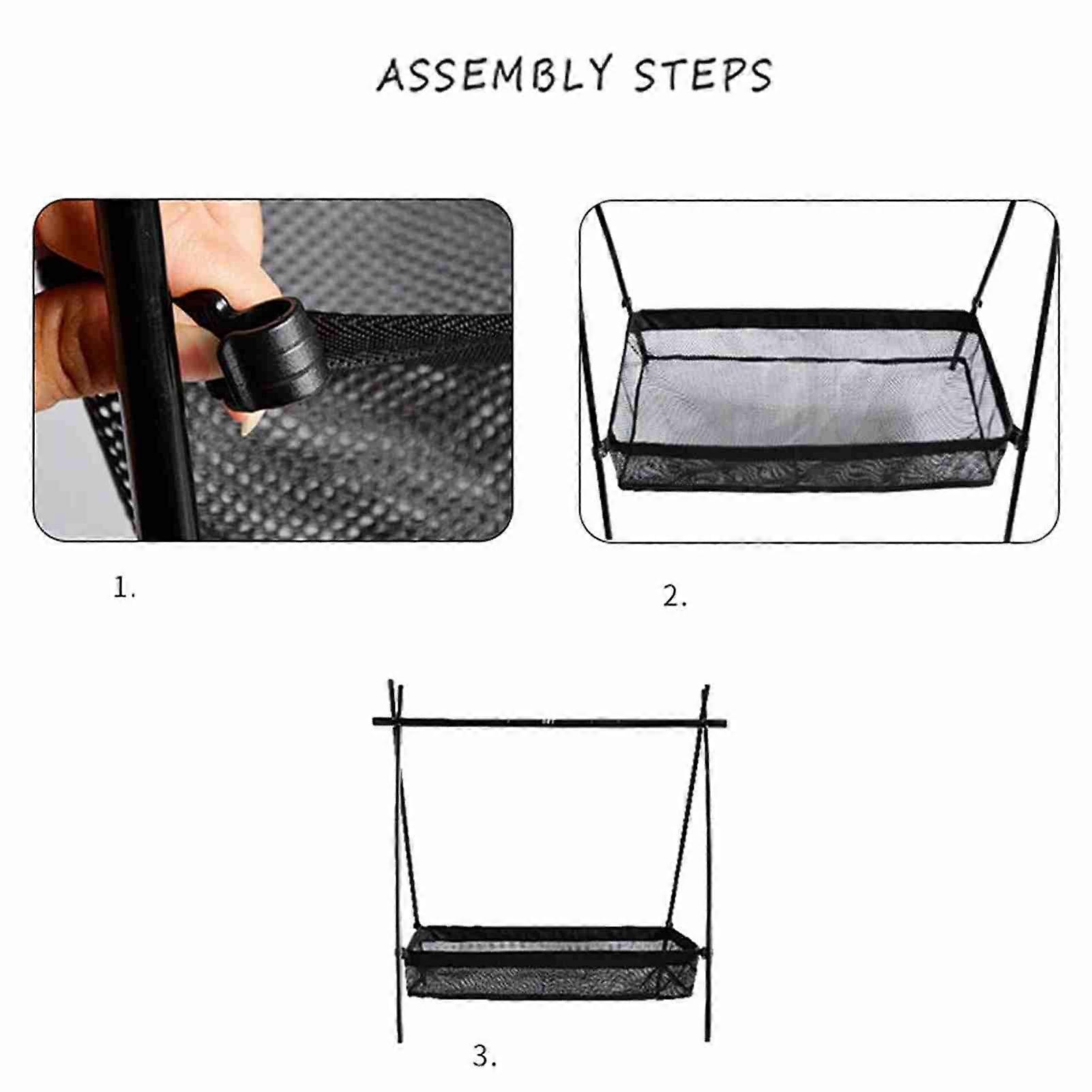 Foldable Camping Cookware Rack S/L, Aluminum + Nylon, 8kg Load