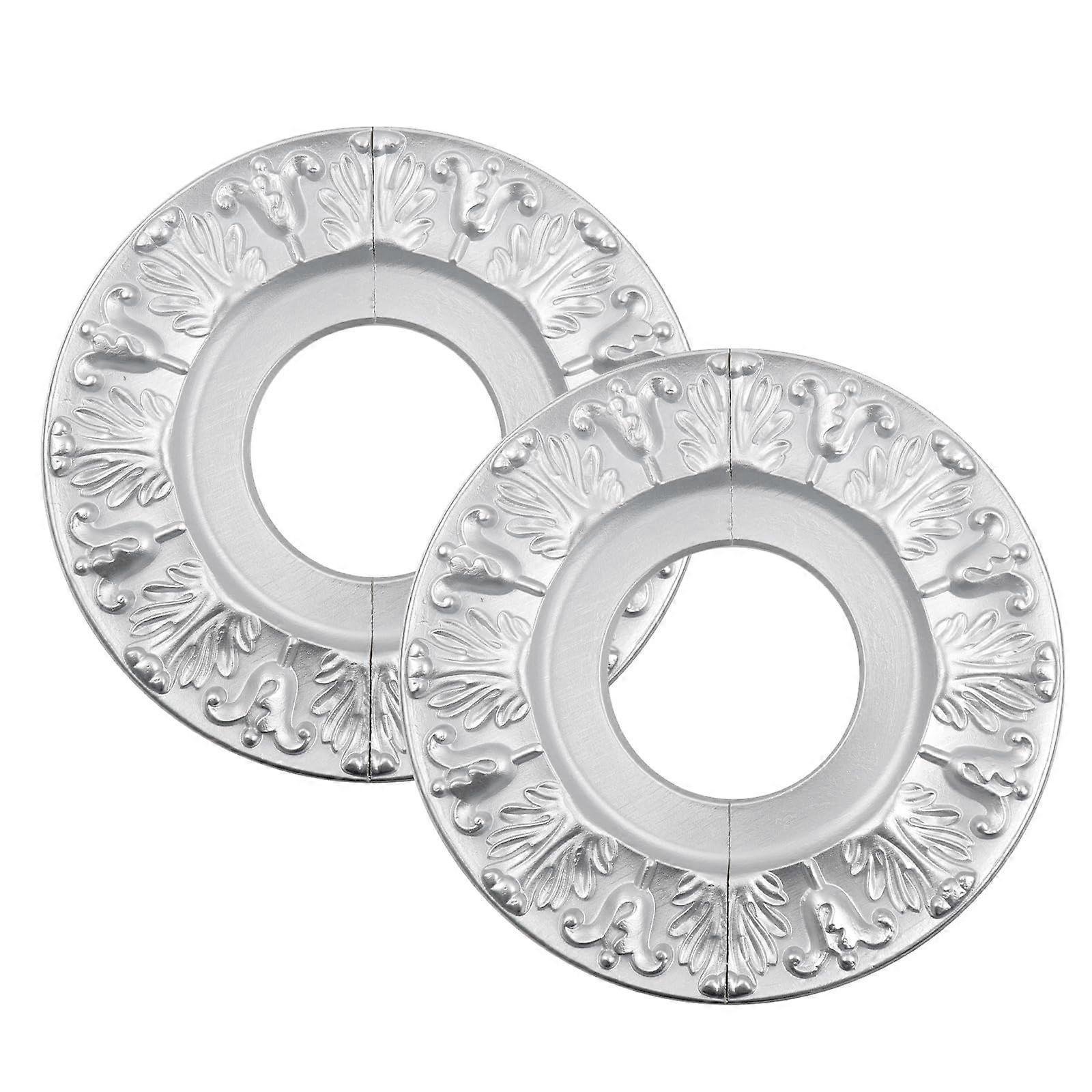 2 PCS 10 Inch Decorative Ceiling Fan Light Covers - White Lighting Fixtures and Ceiling Medallion Compatible with Standard Fans