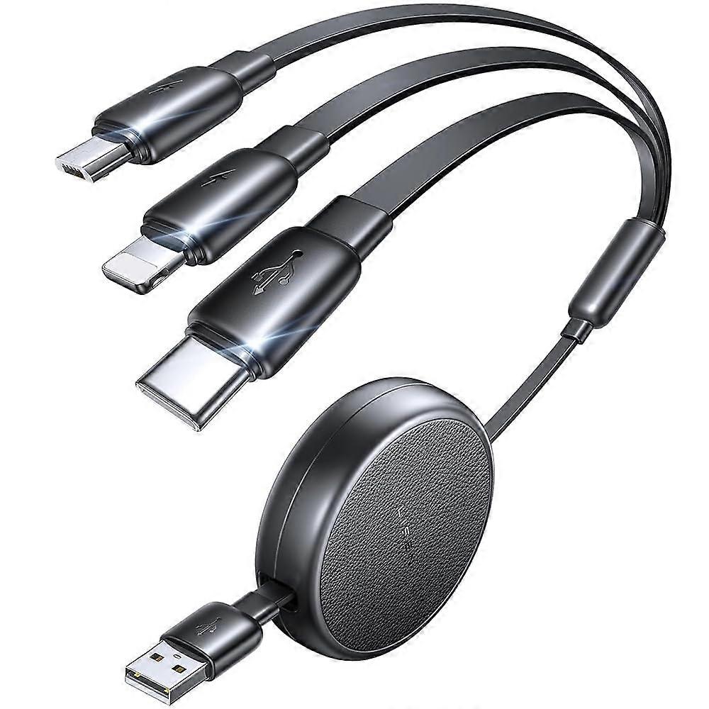 Retractable Charging Cable Travel Charger for Multiple Devices