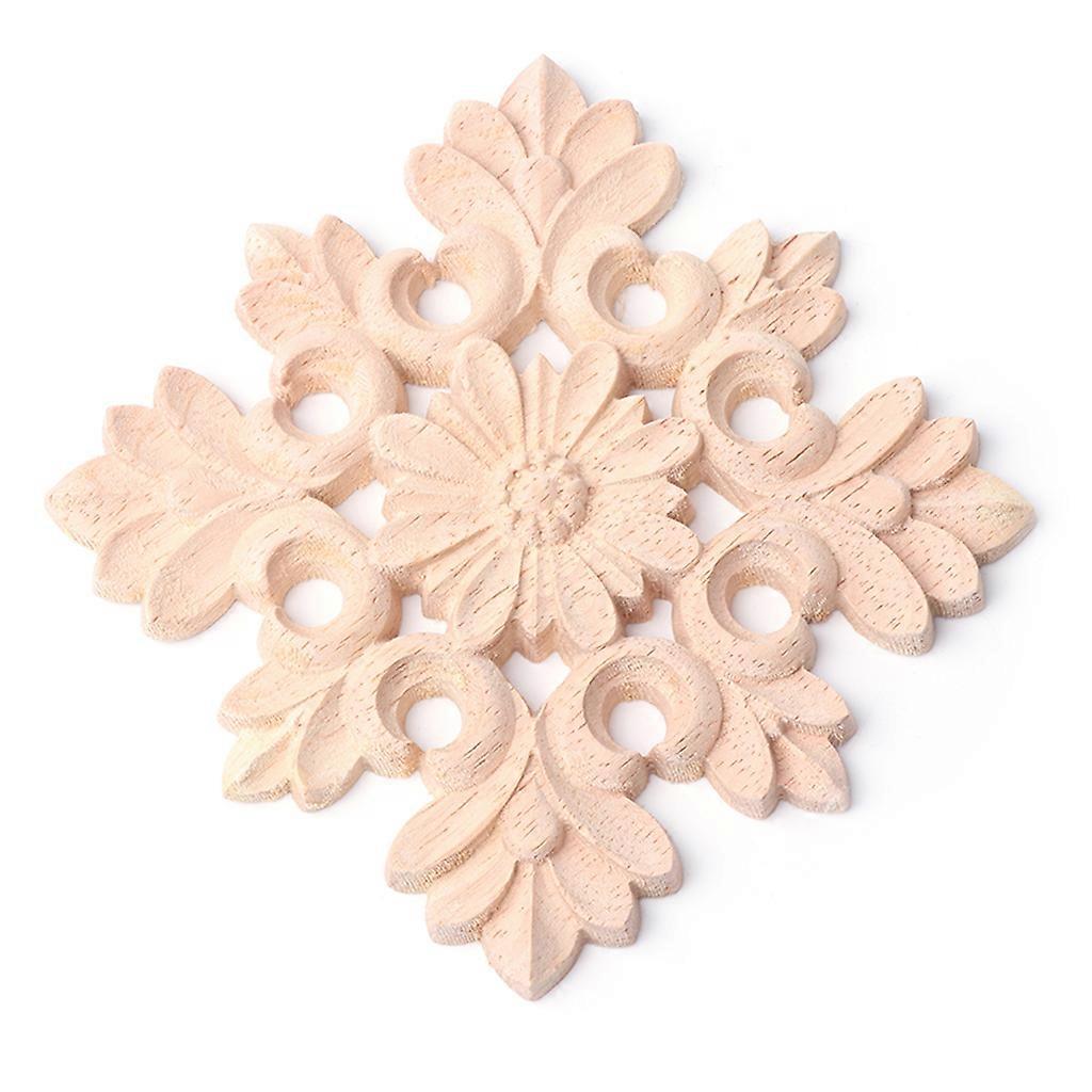 絶妙な木彫りコーナーオンレイアップリケフレーム家具未塗装の家の装飾カーキ