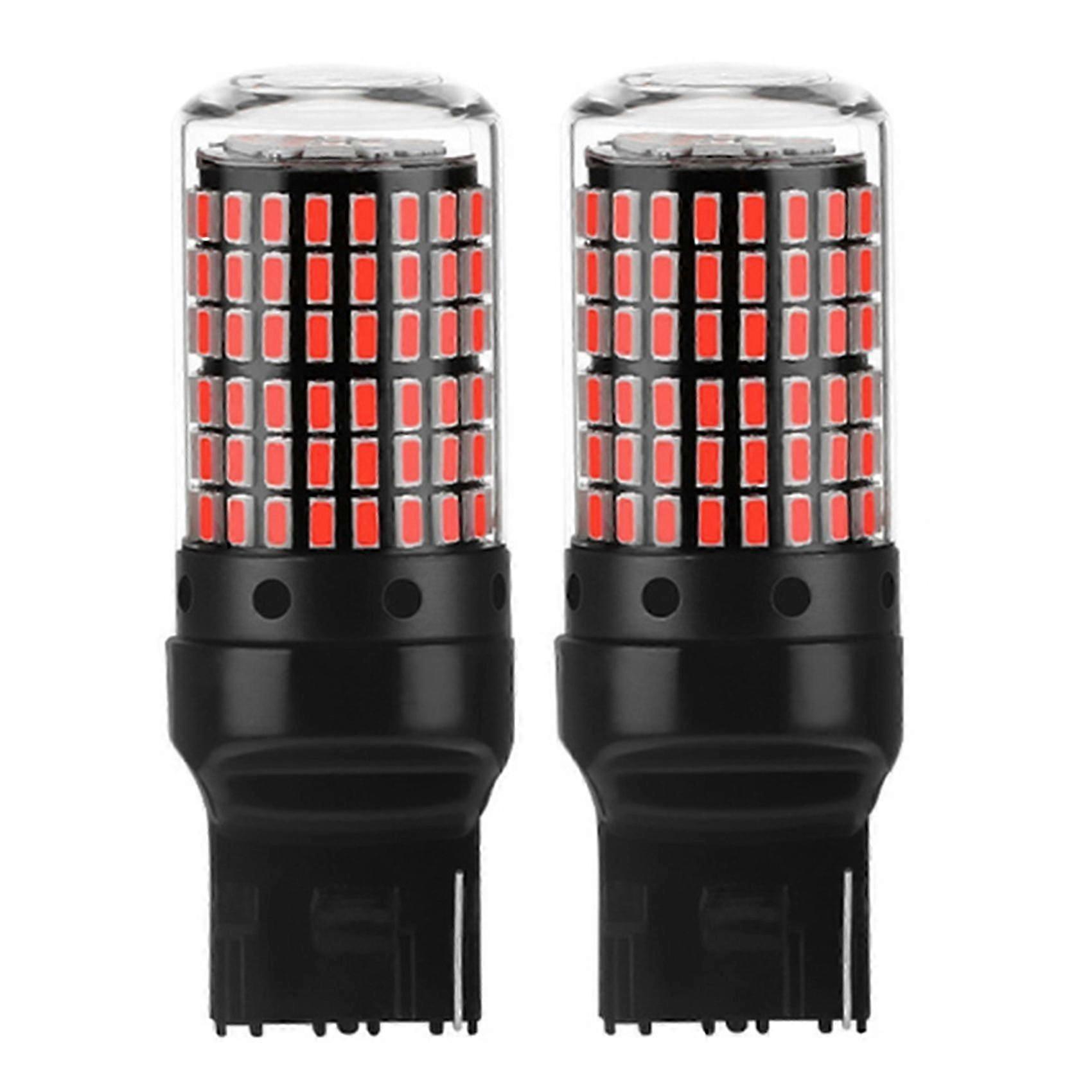 suitable for 2X Car 3014 144Smd Canbus T20 7440 W21W LED Bulbs for Turn Signal Lights Parking Brake Lamp Reversing Lights Red-YI  WU  CHUN  HUI