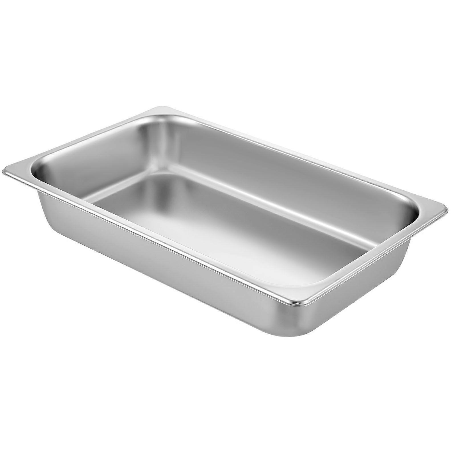 6-Pack πλήρους μεγέθους 4 "Deep Silver Stainless Steel Hotel Steam Table Pans