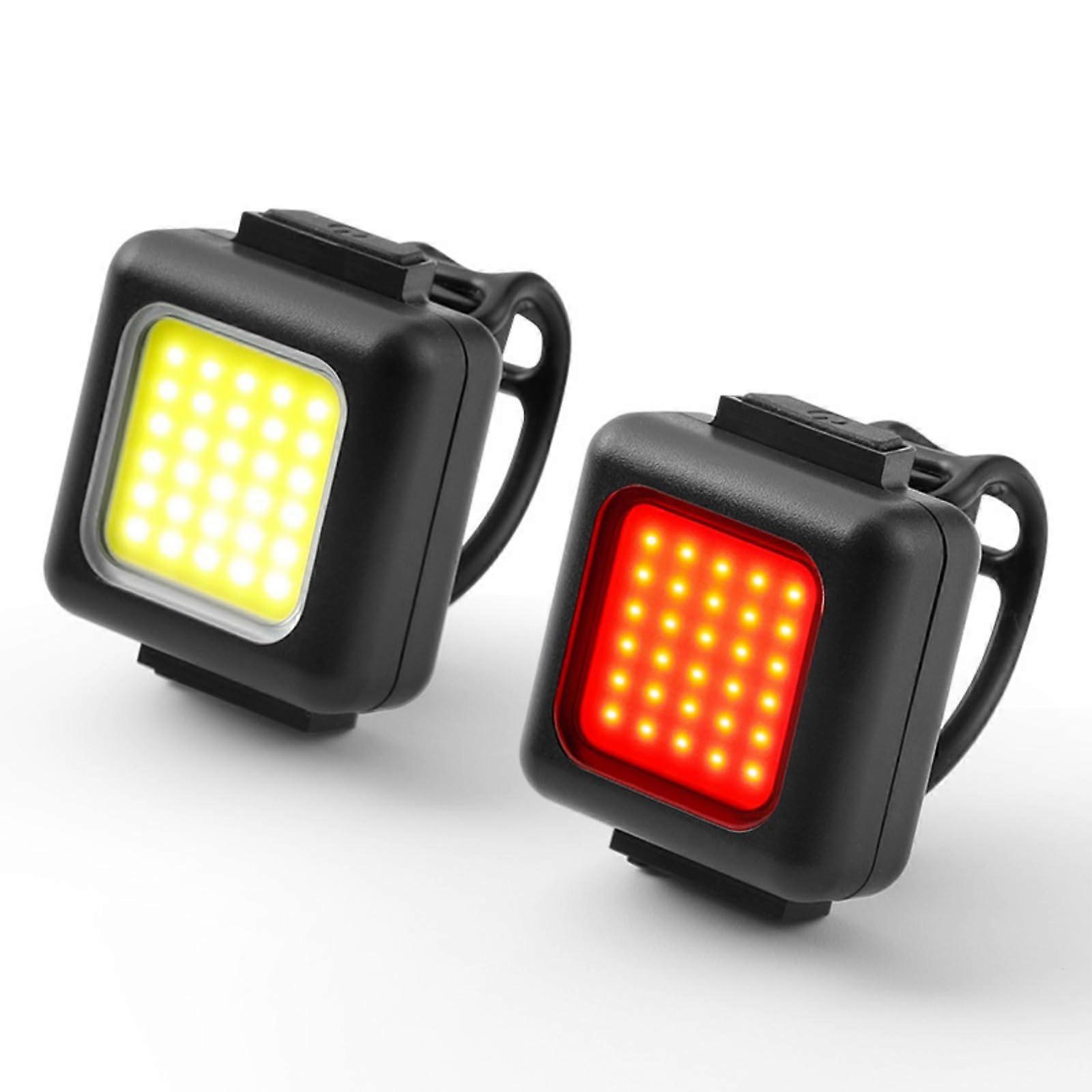 Bike Front Lights Rear Lamp 130/80LM 150mAh LED Cycling Light IPX5 3 Modes Easy Install to