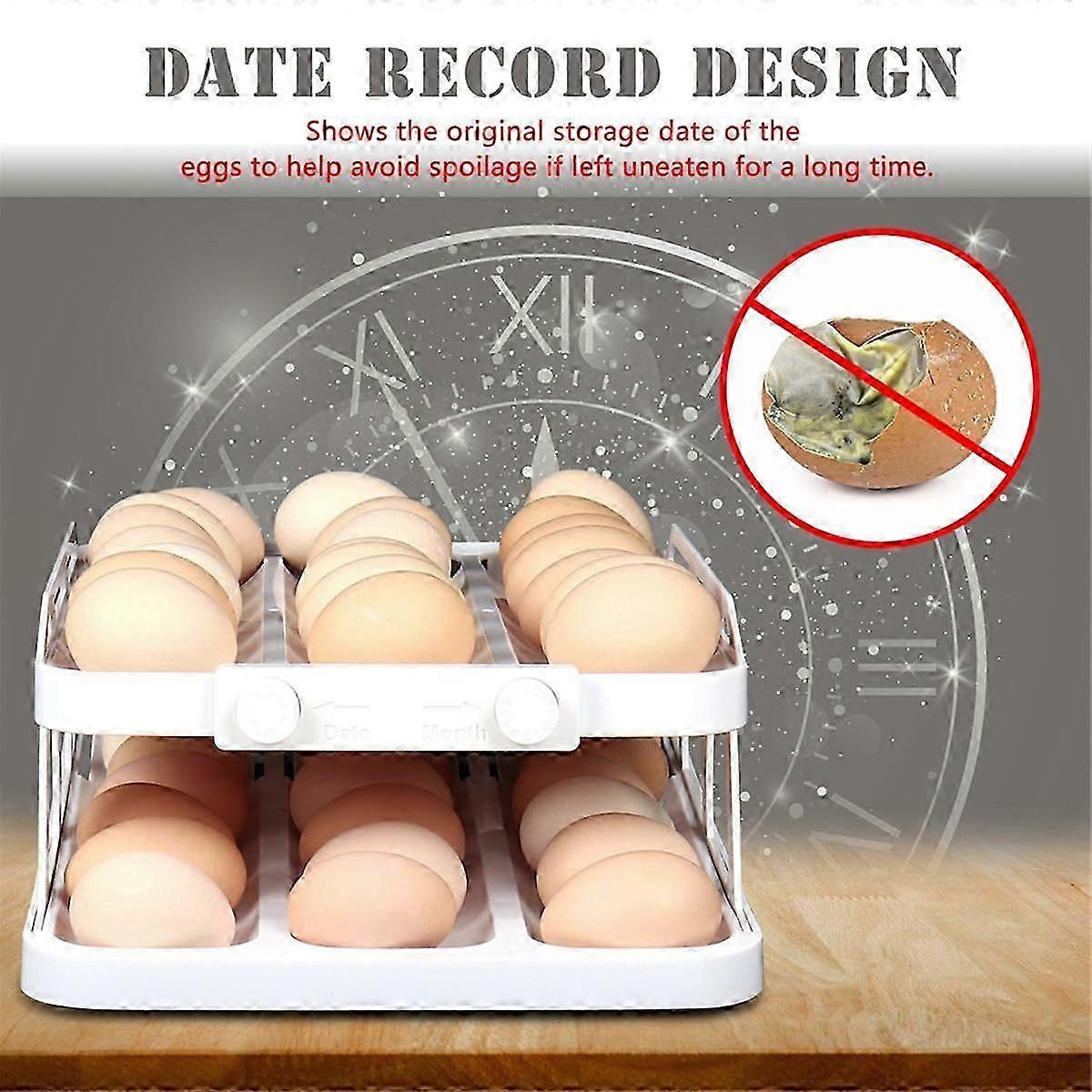 Egg Dispenser, Rolling Egg Holder Dispenser, Refrigerator Egg Dispenser and Refrigerator Storage Or