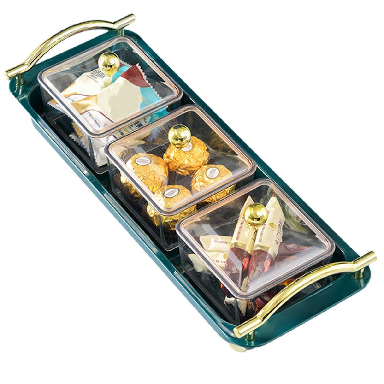 Simple Fruit Storage Box with Lid Multipurpose Creative Snack Nut Tray for Home