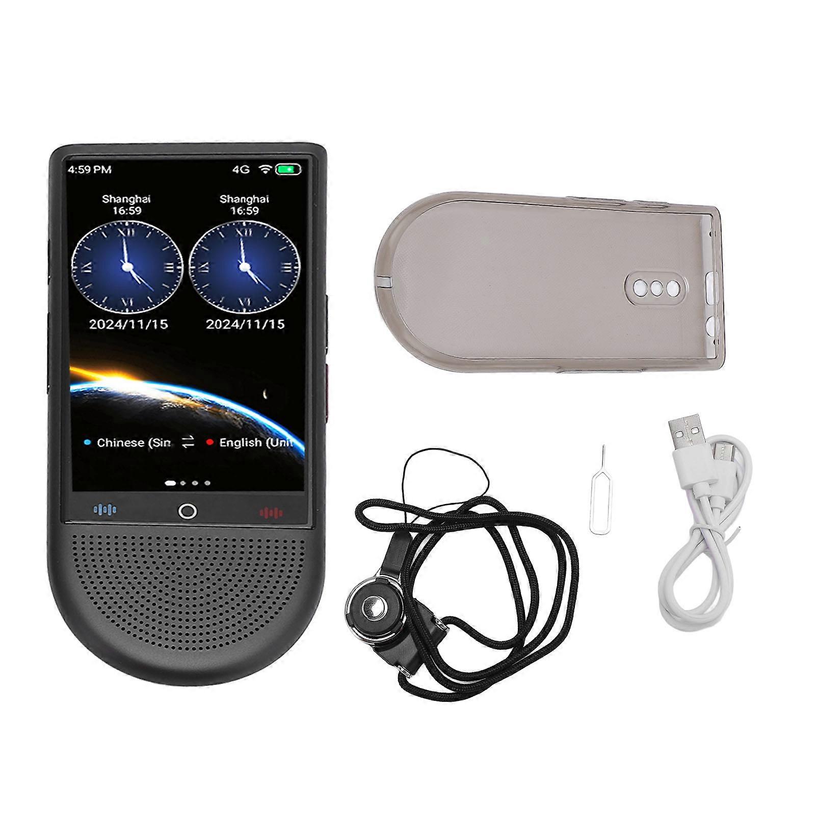Language Device 4G Support 138 Languages Smart AI Offline Online Real Time Photo Voice Translator with Dual Mic Noise Reduction for ChatGPT