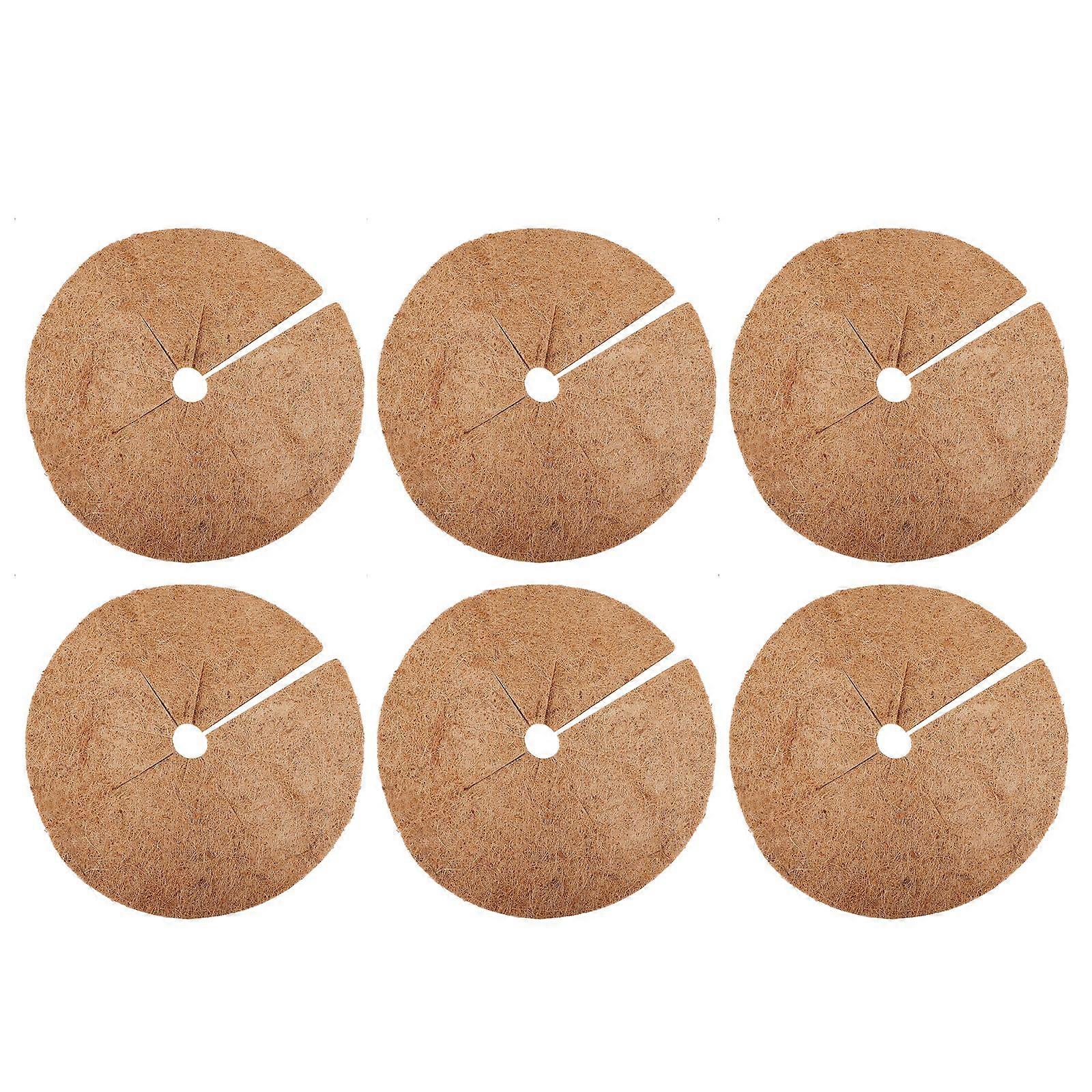 Big Discount 40% 6pcs Tree Protector Mat Tree Mulch Rings Coco Coir Fiber Tree Rings for Trees 2023 New
