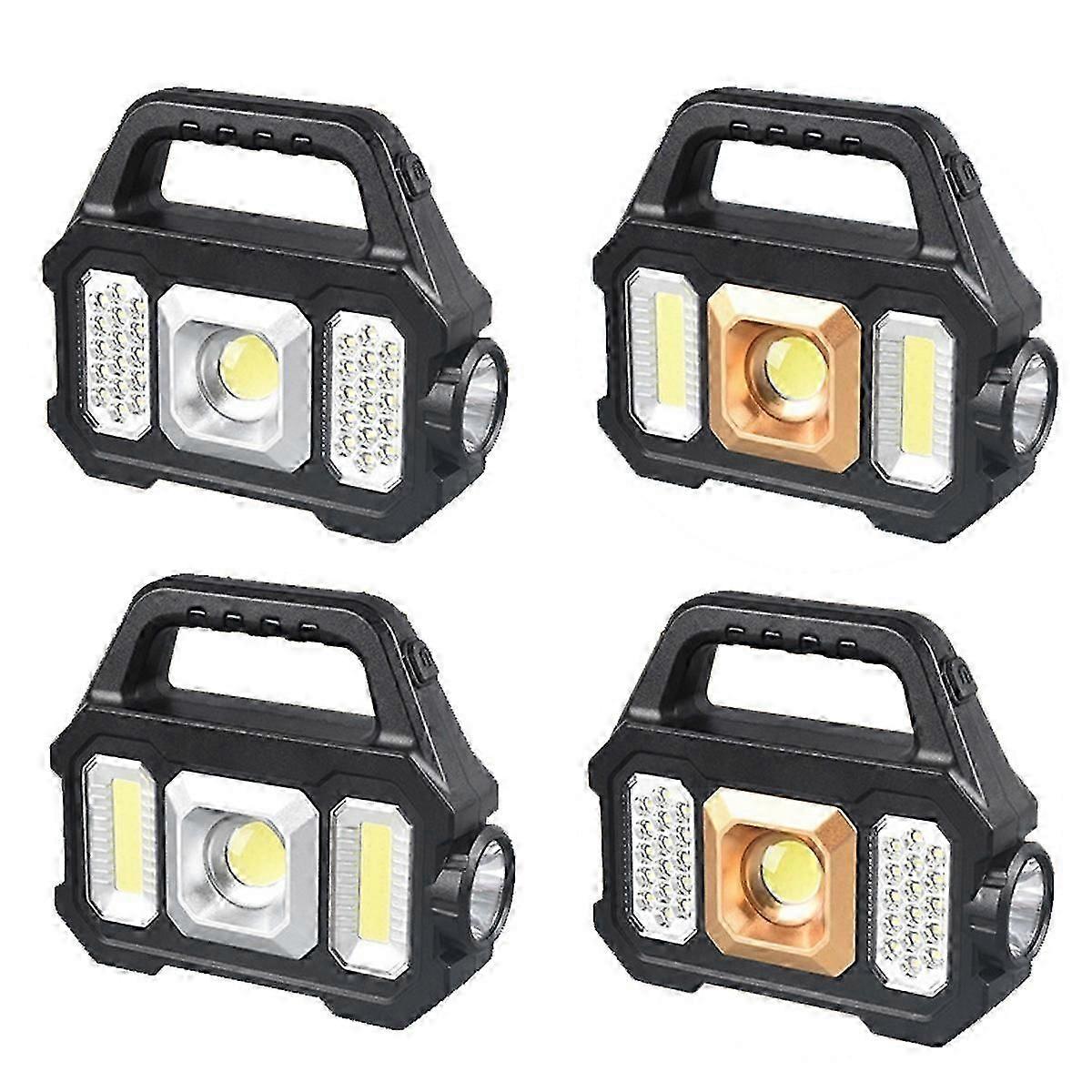 New Solar Camping Lamp with Lens USB High-power Flashlight and Portable Multi-functional Design