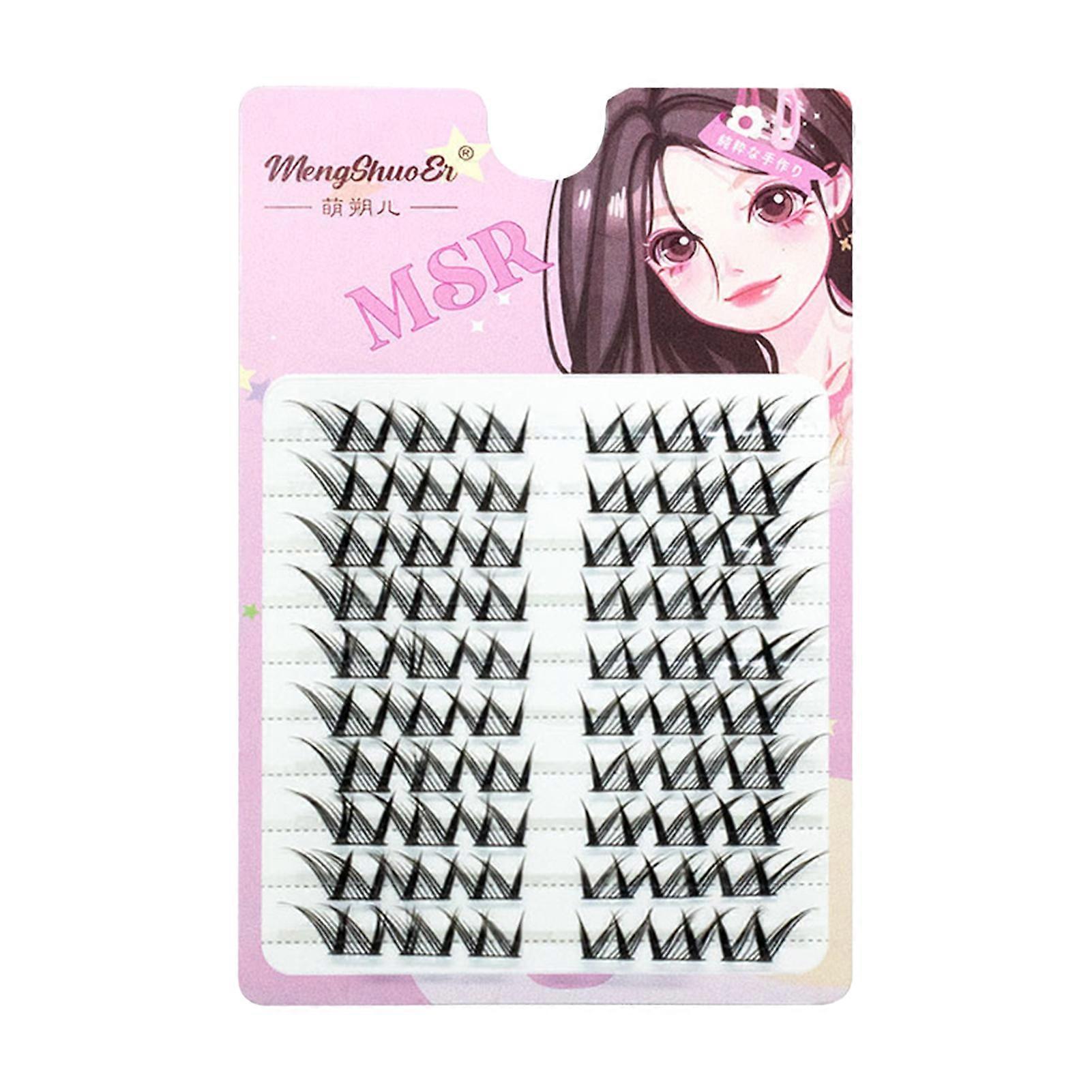Segmentation Comic Lash Clusters Thin Band DIY Anime Lashes Time-Saving Choice For Beginners