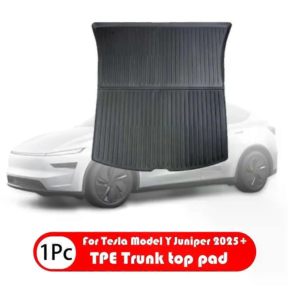 For New Tesla Model Y Launch 2025+ Juniper 2025+ TPE Floor Mats & Cargo Liner, All Weather Trunk Mats Floor Liner Backrest Mats