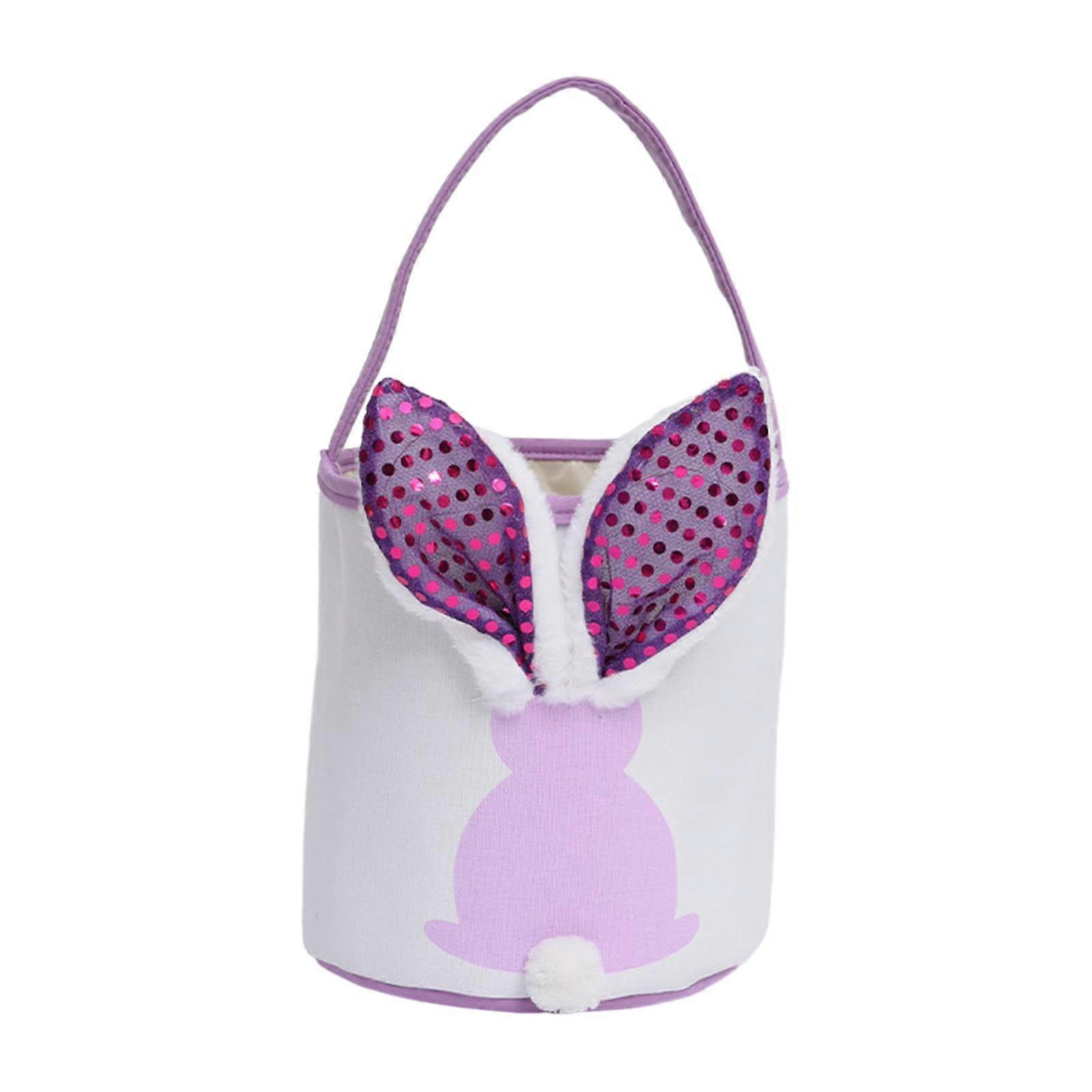 Coș de Paște Coș de ouă de Paște Adorabil cu urechi de iepure luminate Decor de Paște