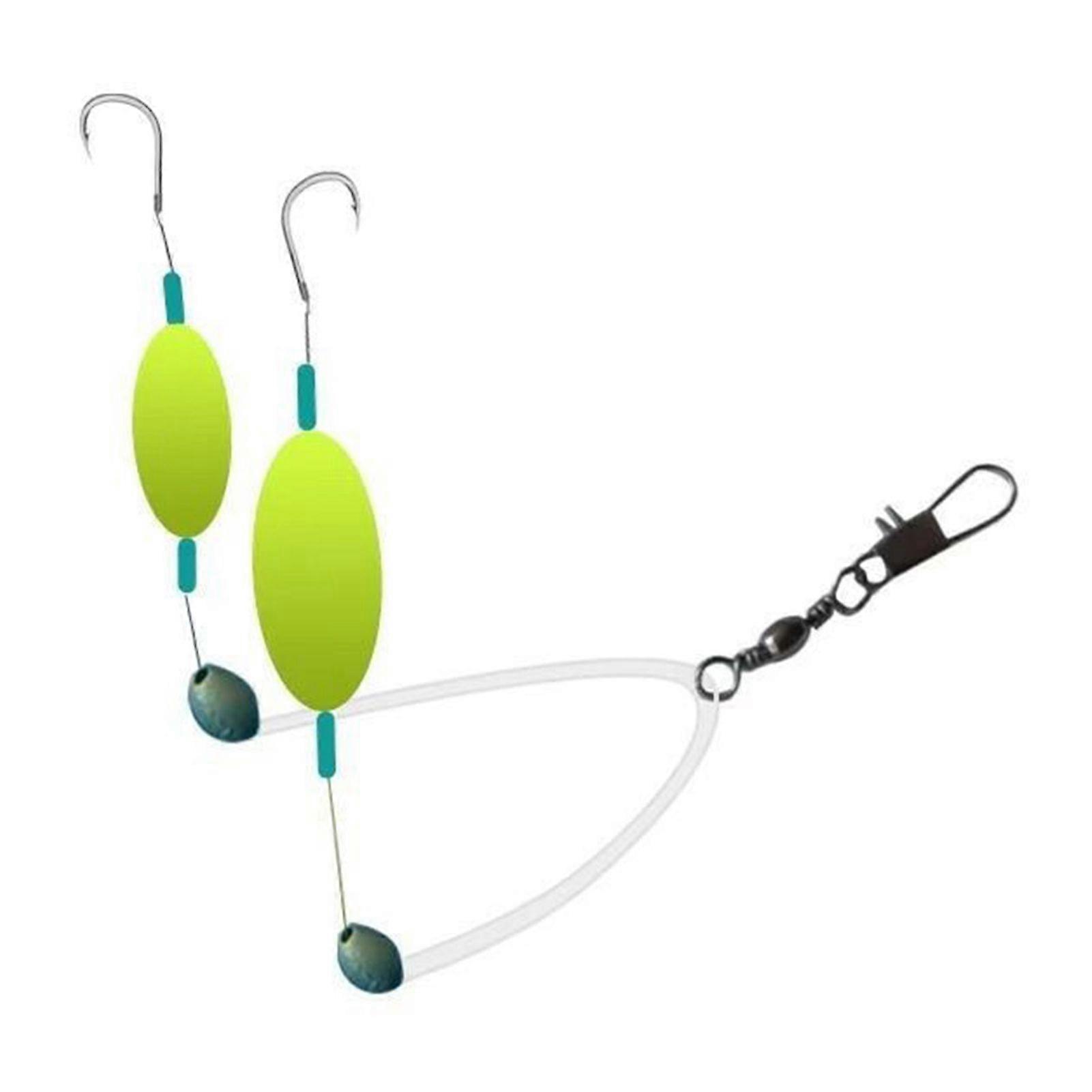 Pompano Rigs for Surf Fishing Saltwater Floats with Mono Line Double-Hook Reverse Bottom Fishing Tackle
