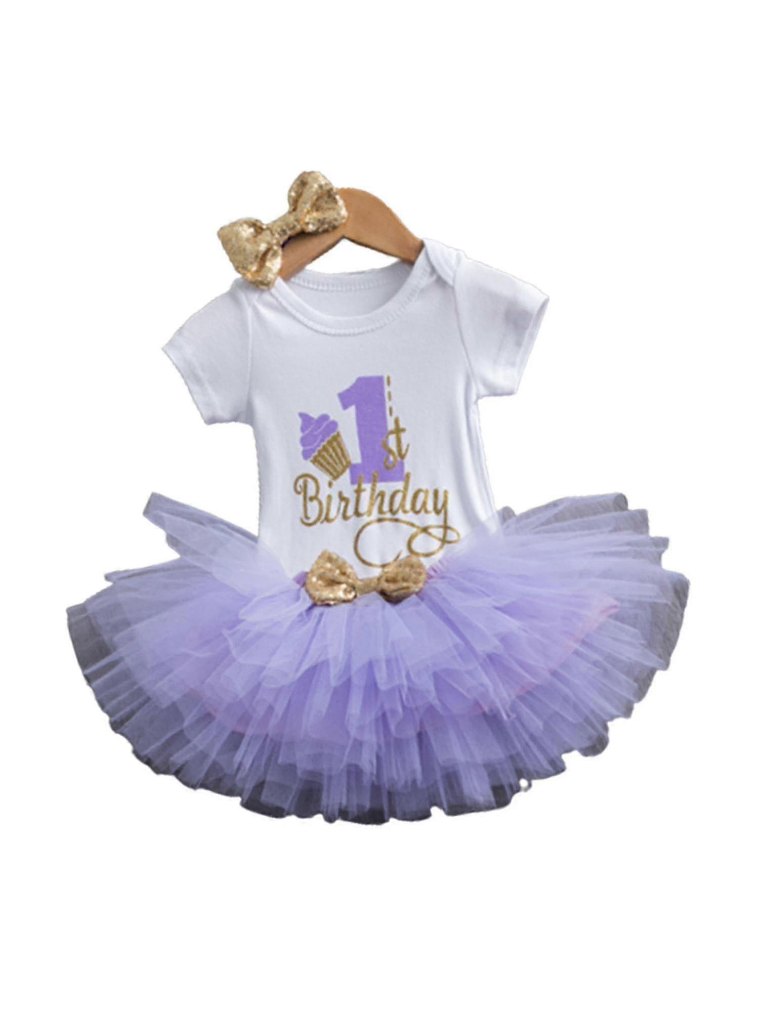 κορίτσι φόρεμα Clothes_a πρώτη στολή 1ων γενεθλίων Tutu φούστα romper κεφαλόδεσμος σετ κόμμα πριγκίπισσα