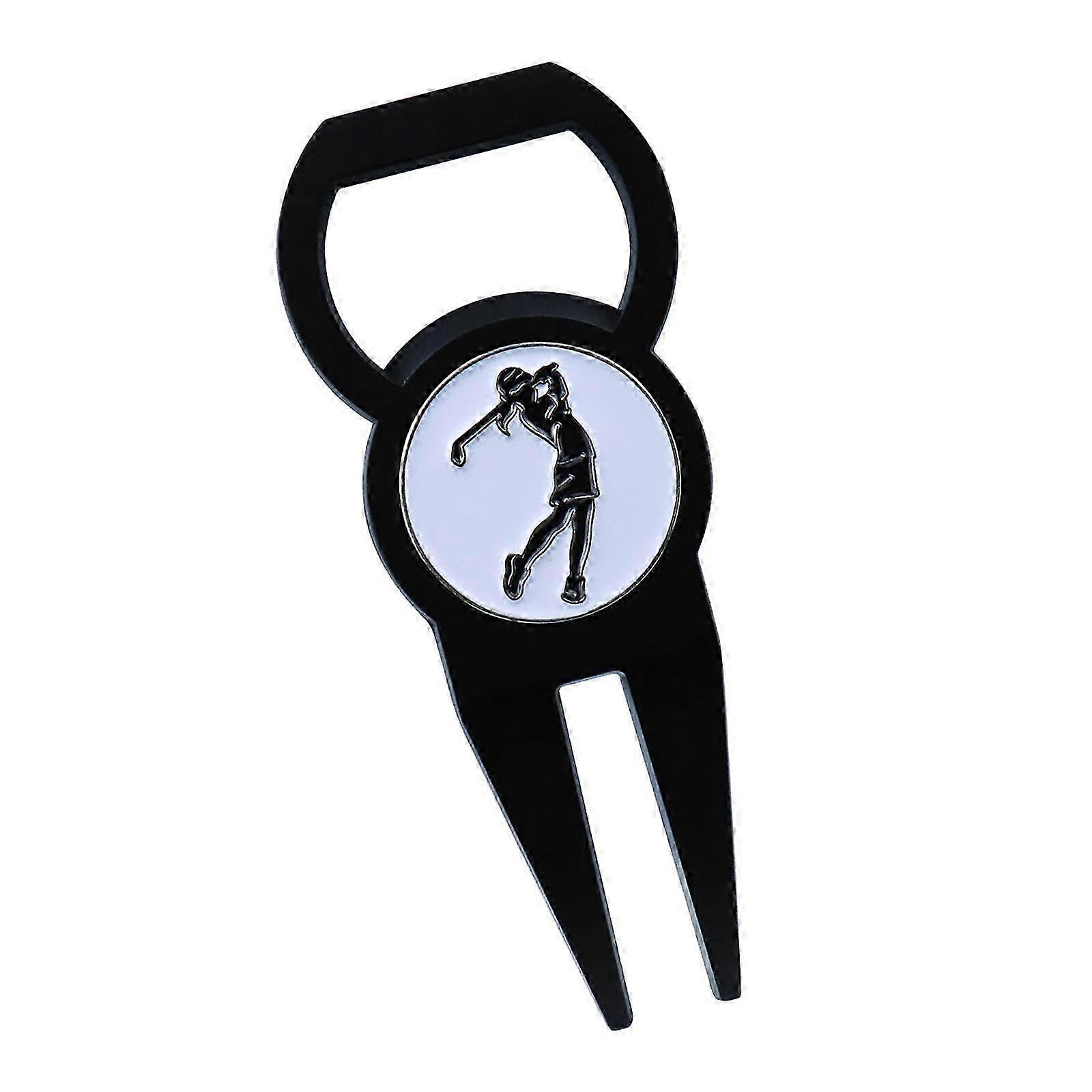 Golf Divot Repair Tool Multi Use Accessories Groove Cleaner Putting Green Fork for Exercise-color: C