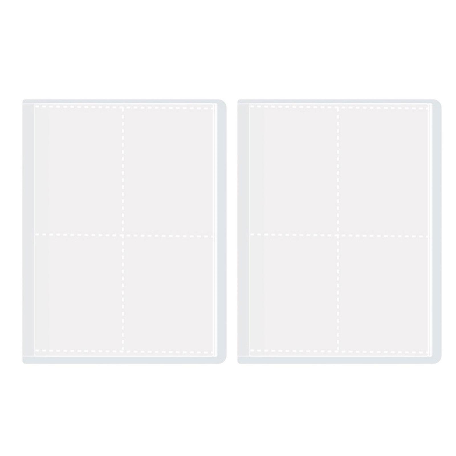 2pcs Insert Page Album Small File Organizer Bag with 80/84/160 Slots Large Capacity for Easy Classification Easy Access